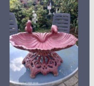 Decoratieve vogel waterbak voor de tuin, Ophalen, Gebruikt