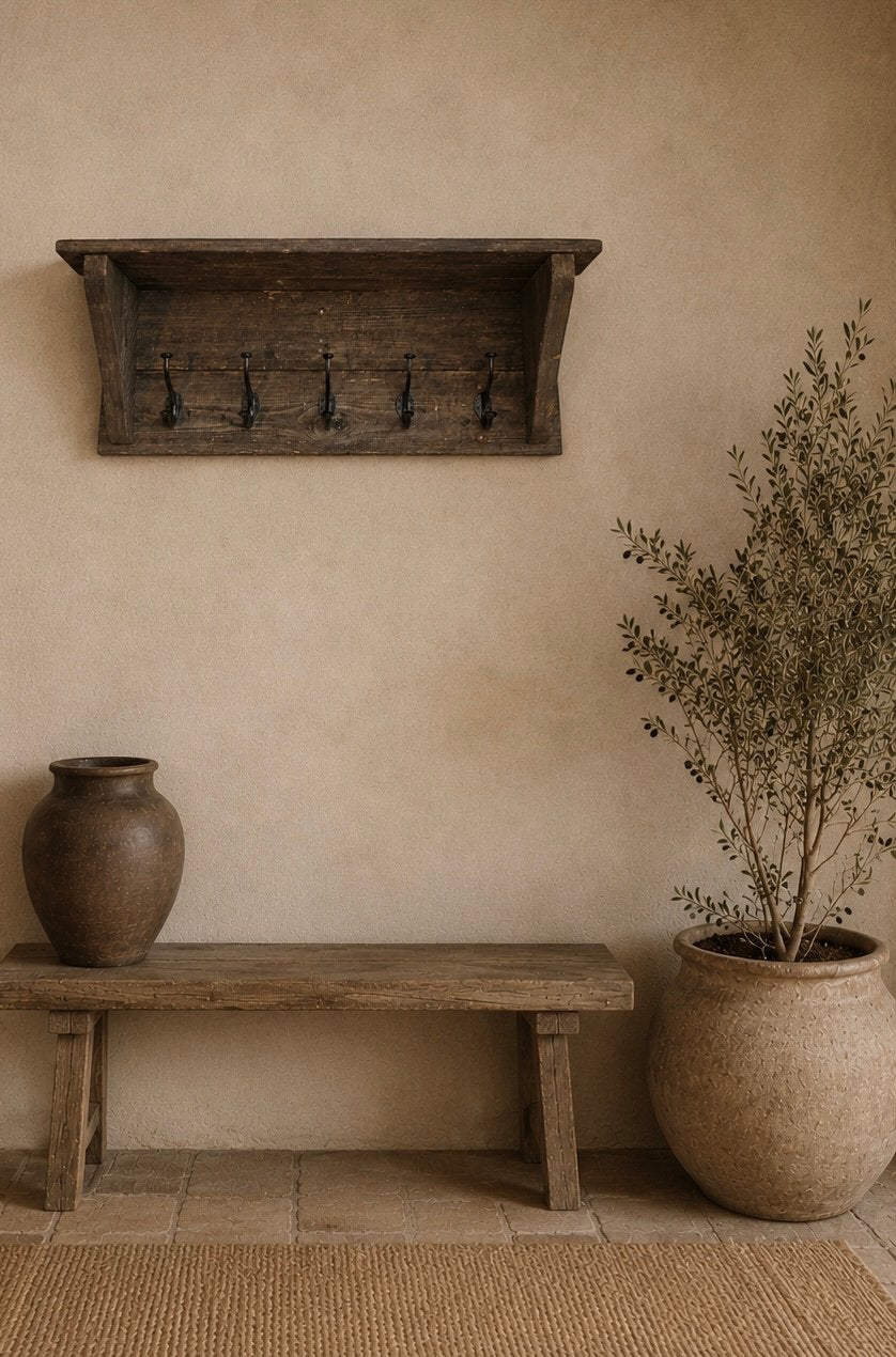 Mooie kapstok van oud hout, Huis en Inrichting, Woonaccessoires | Kapstokken, Nieuw, Wandkapstok, Minder dan 100 cm, Hout, Ophalen of Verzenden