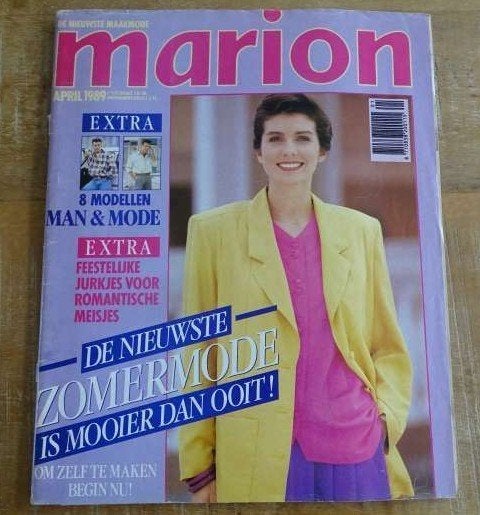 Marion zelfmaakmode april 1989 met 8 mannen patronen, Verzenden, Zo goed als nieuw, Vrouw, Marion