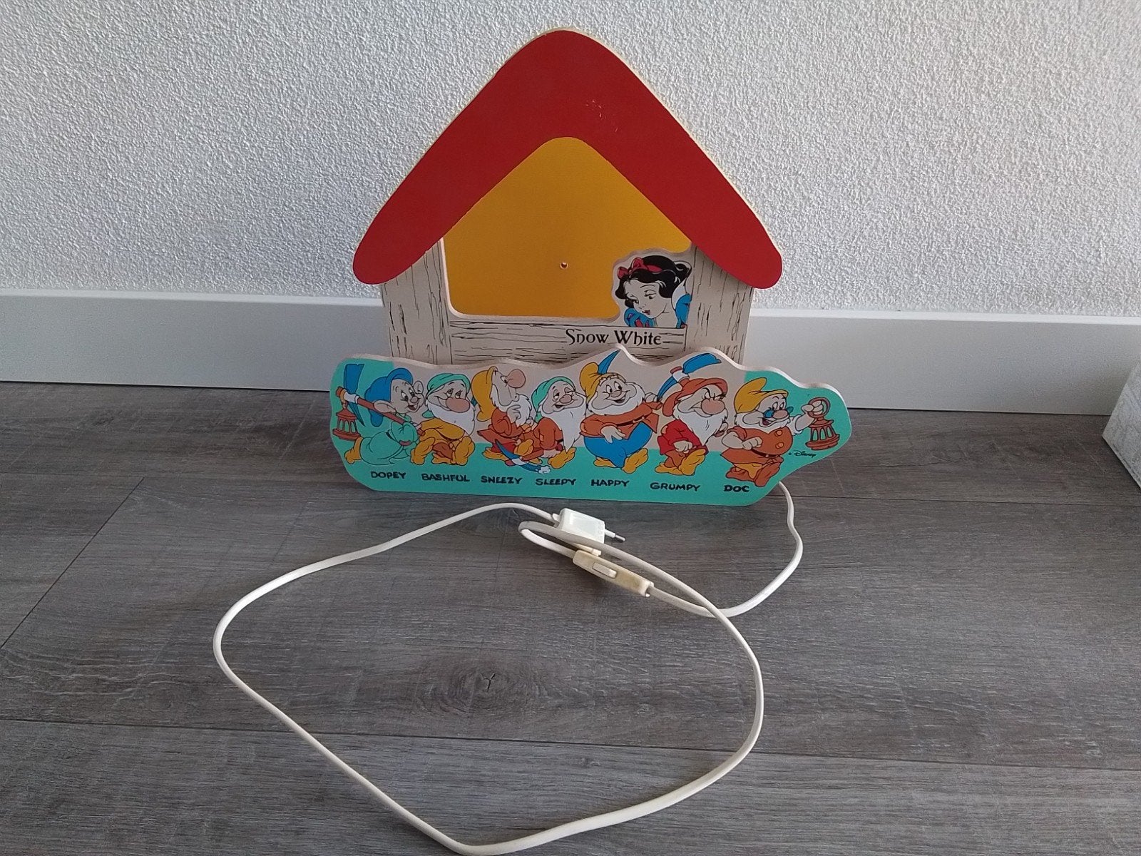 Vintage sneeuwwitje lamp voor kinderkamer schatjes design, Ophalen of Verzenden