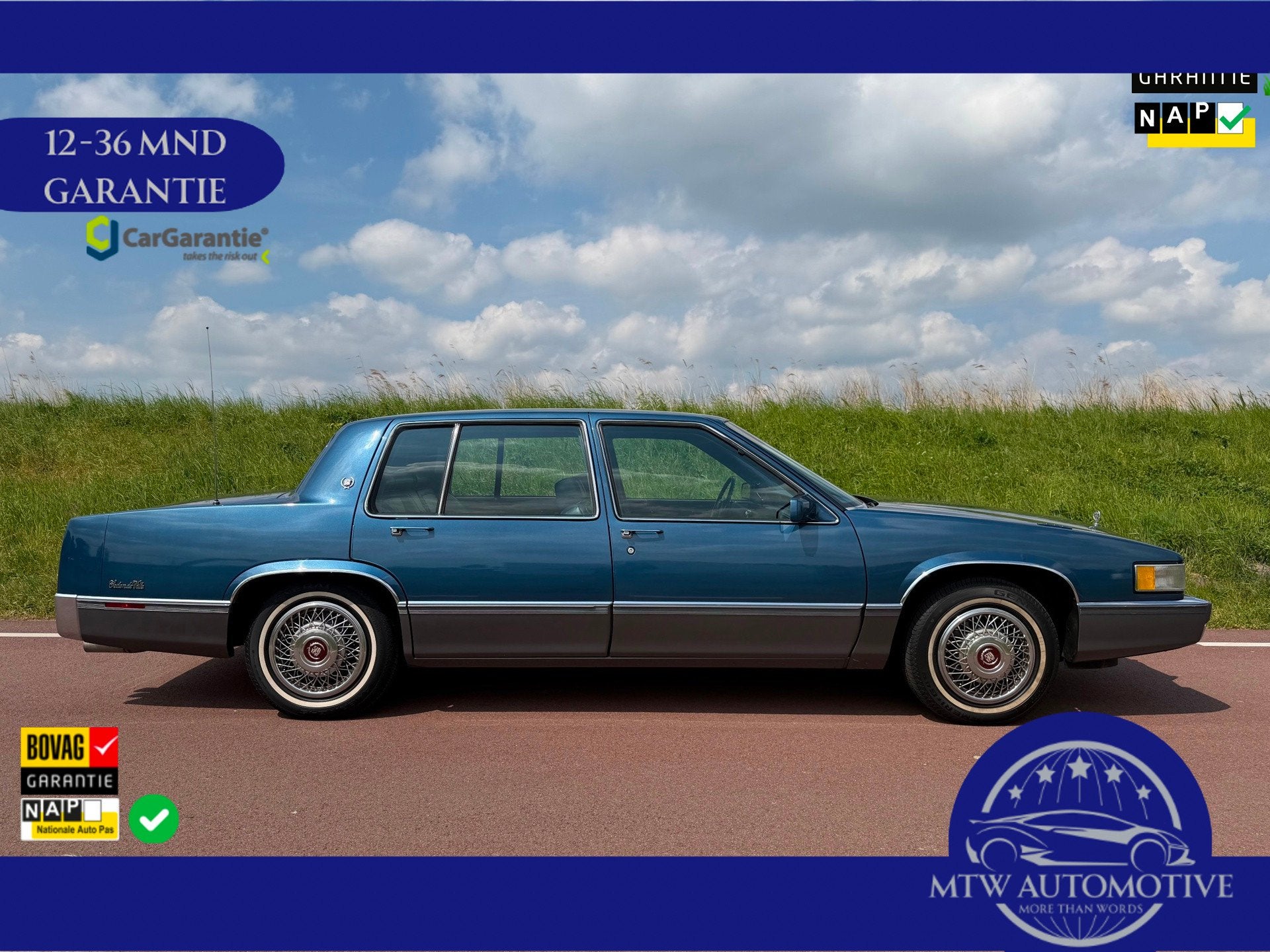 Cadillac SEDAN DE VILLE U9 / IN NIEUW STAAT / 1ste EIGENAAR, Automaat, 454 kg, Gebruikt, Blauw