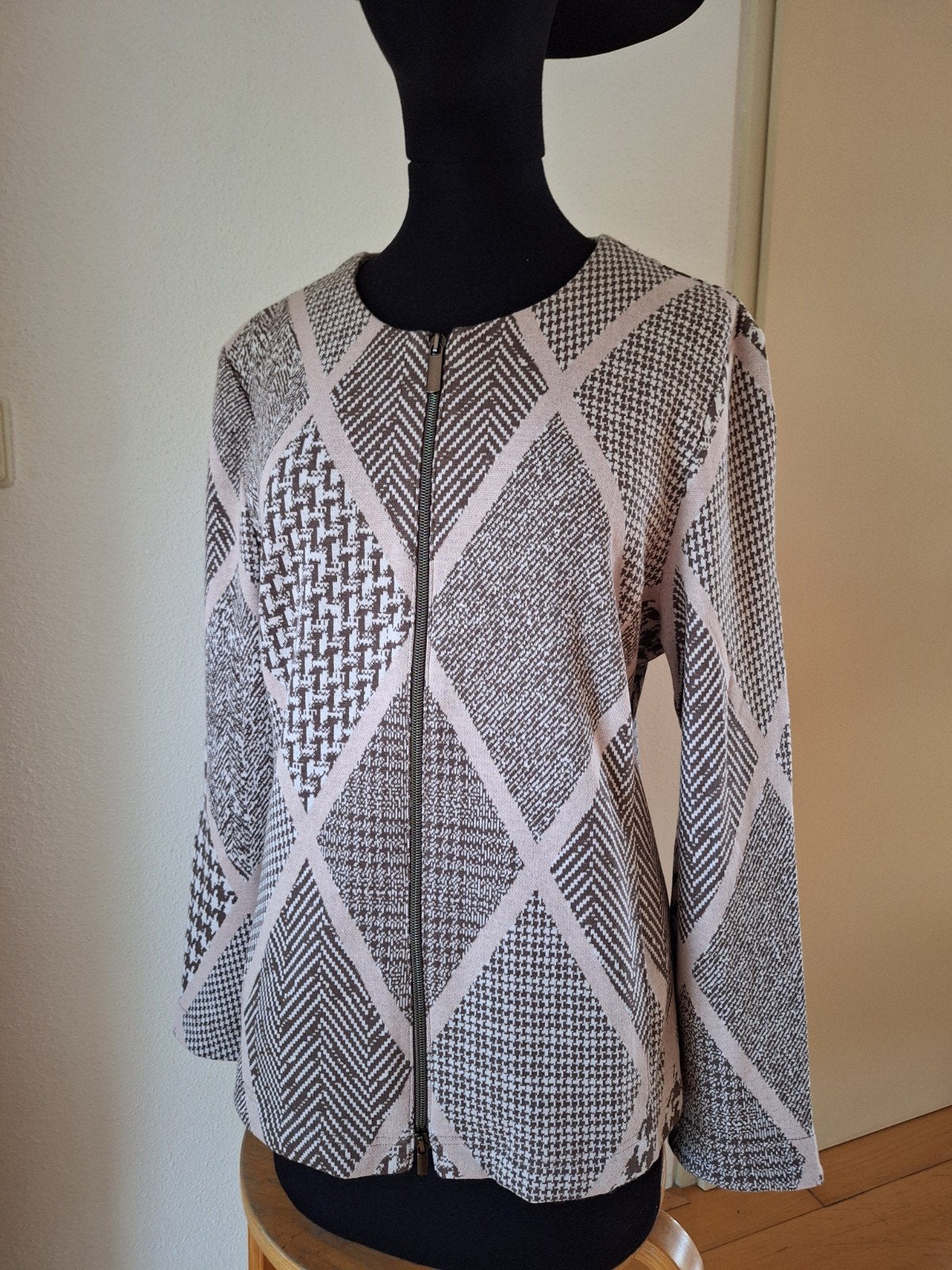 Geruit vest met rits - Sommer Mann - Maat 42, Ophalen of Verzenden, Zo goed als nieuw, Maat 42/44 (L)