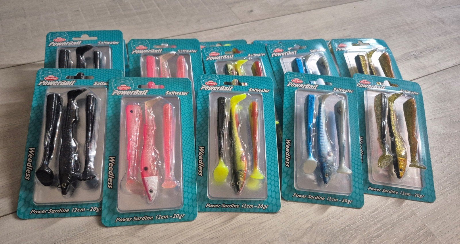 Partij 95 x  Berkley Powerbait Saltwater Weedless Power Sard, Ophalen, Nieuw, Kunstaas