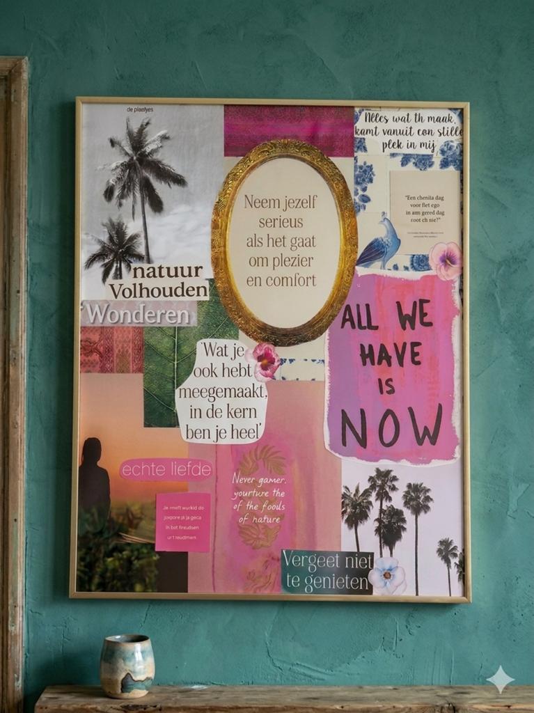 Unieke, Handgemaakte 'Papier Geluk' Collage - (1-van-1), Ophalen of Verzenden