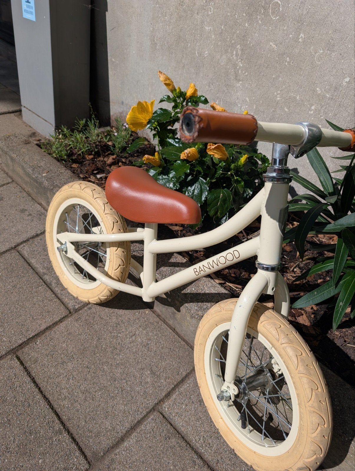 Banwood loopfietsje met bruin zadel, Ophalen, Minder dan 16 inch, Banwood