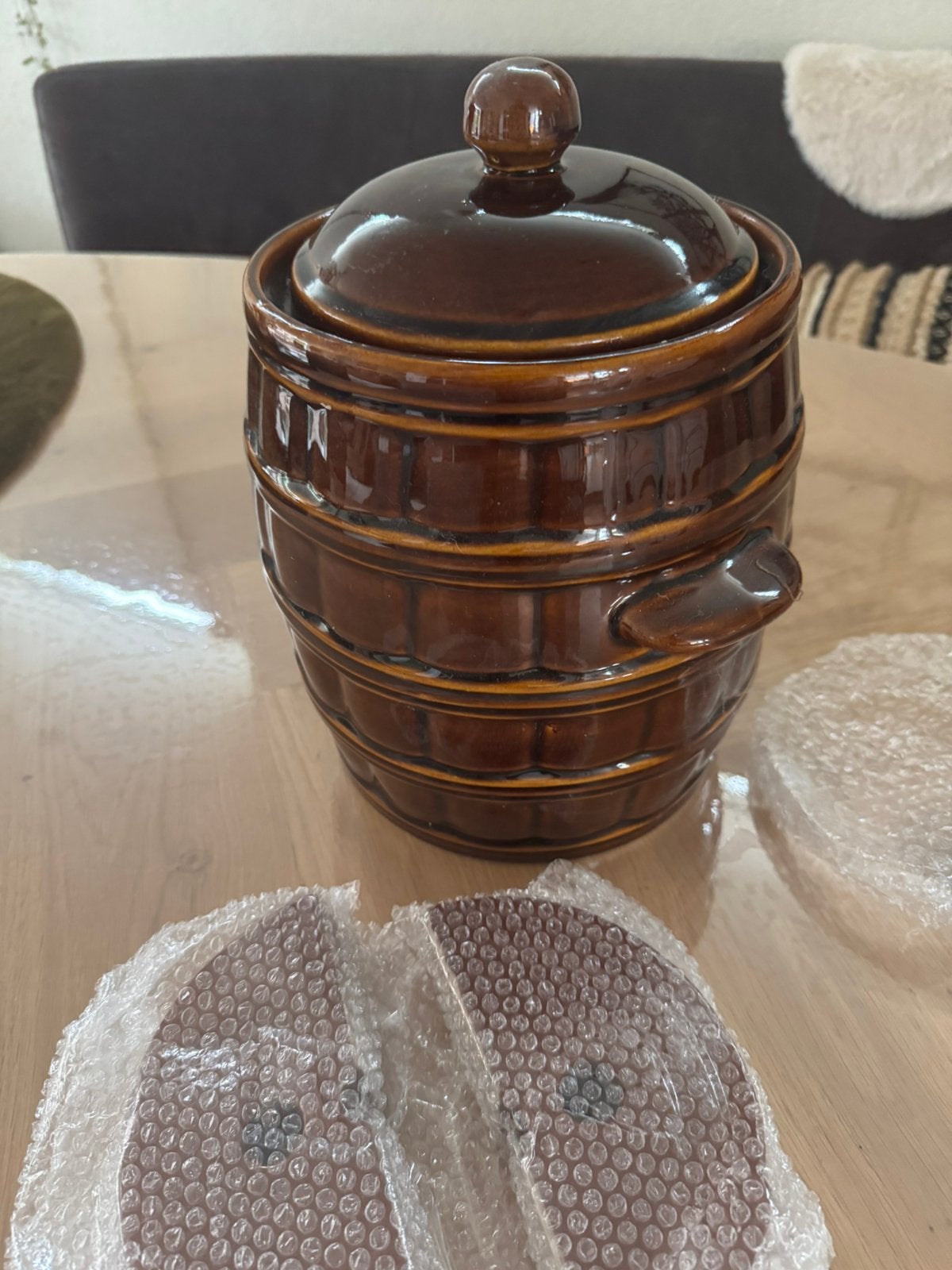 Fermenteerpot glazuur, Huis en Inrichting, Ophalen of Verzenden, Zo goed als nieuw, Overige materialen, Pot, Bus of Blik