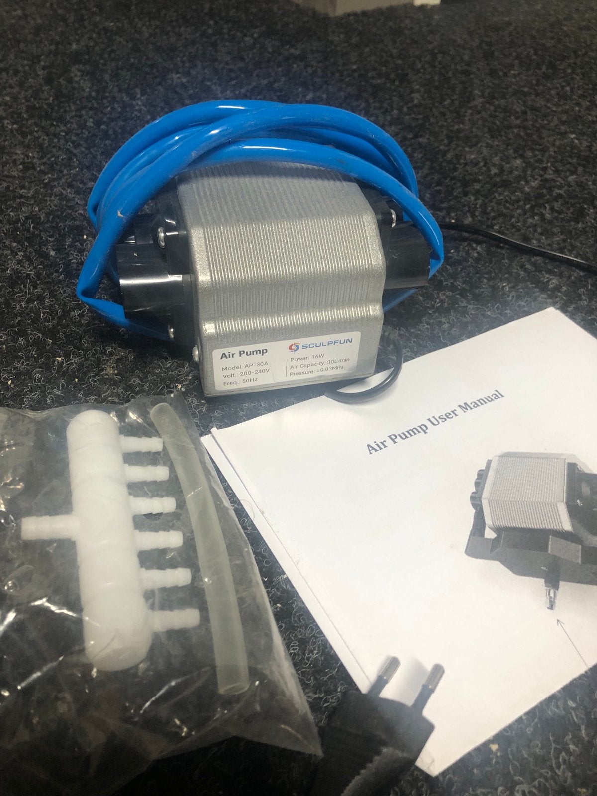 SCULPFUN AP-30A Air Pump voor Laser Graveermachine, Ophalen of Verzenden, Zo goed als nieuw