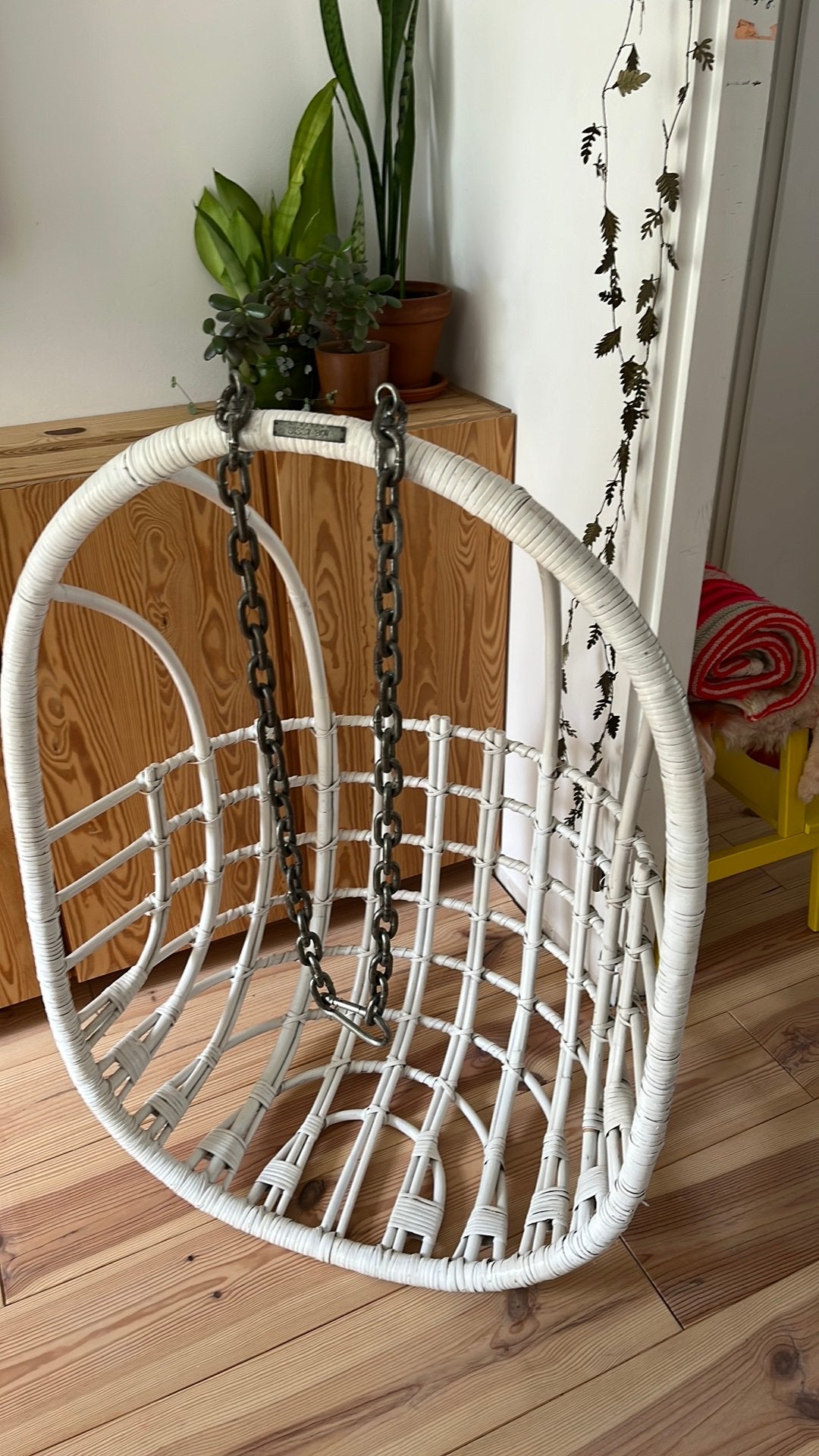 Hangstoel Sissy boy riet eggchair, Tuin en Terras, Ophalen, Gebruikt