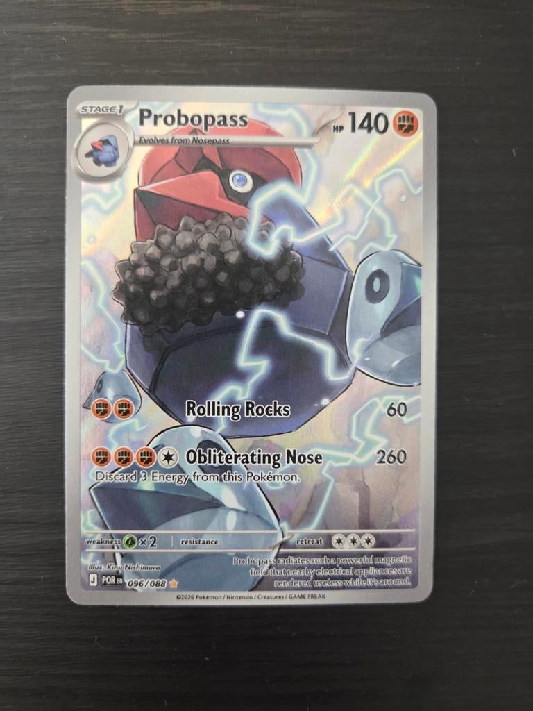 Probopass Pokémon Kaart  096/88, Ophalen of Verzenden, Zo goed als nieuw, Losse kaart, Foil
