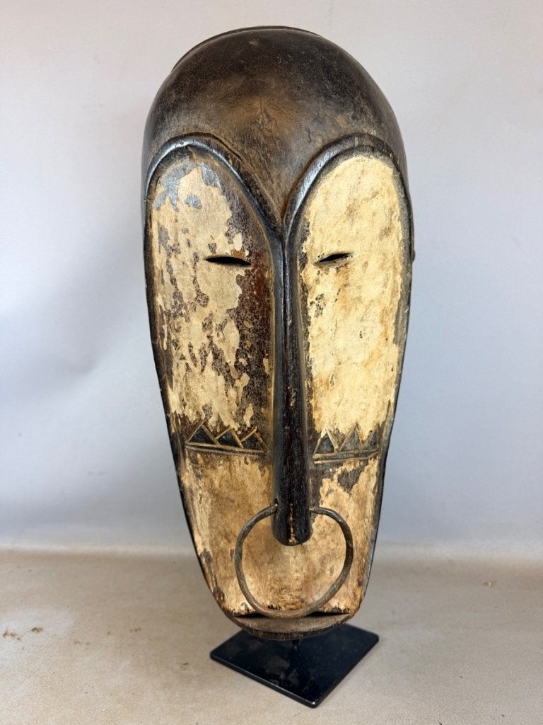 260613 Oud Afrikaans Ngontang Fang Ceremonial Helmet Masker, Ophalen of Verzenden
