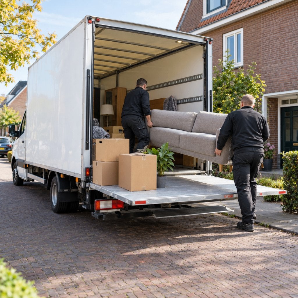 Woning ontruiming veeg schoon, Ophalen