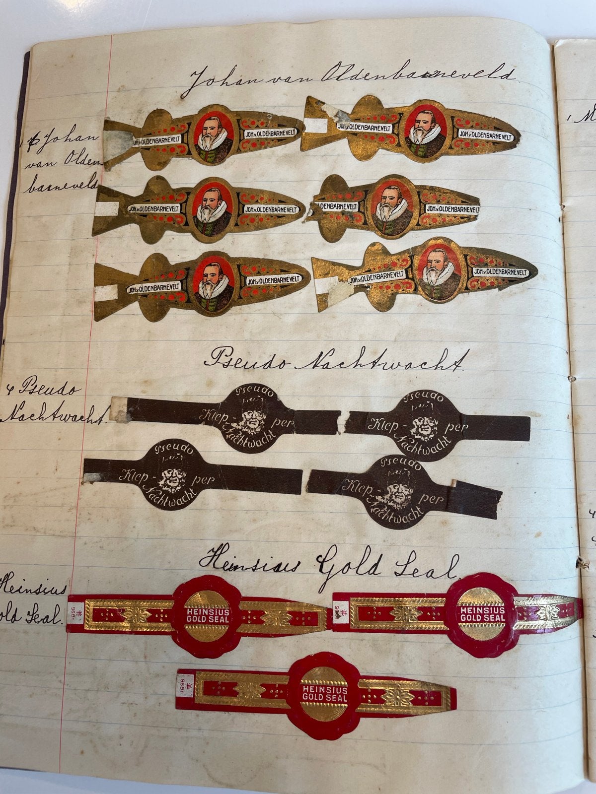 Uniek album met antieke sigarenbandjes uit 1925, Ophalen of Verzenden, Gebruikt