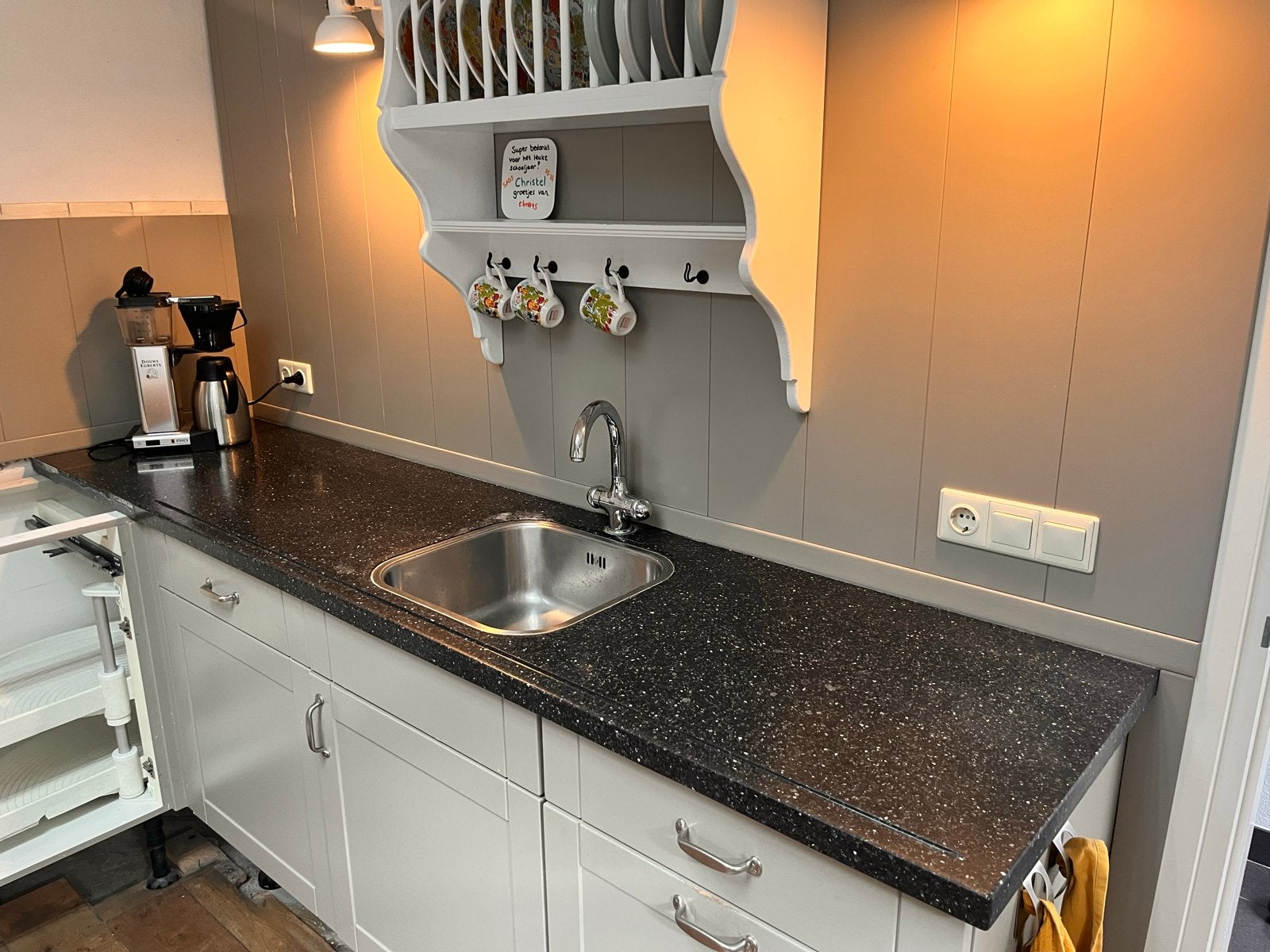 Terrazzo aanrechtbladen, Ophalen, Zwart, Steen/keramiek, Overige typen