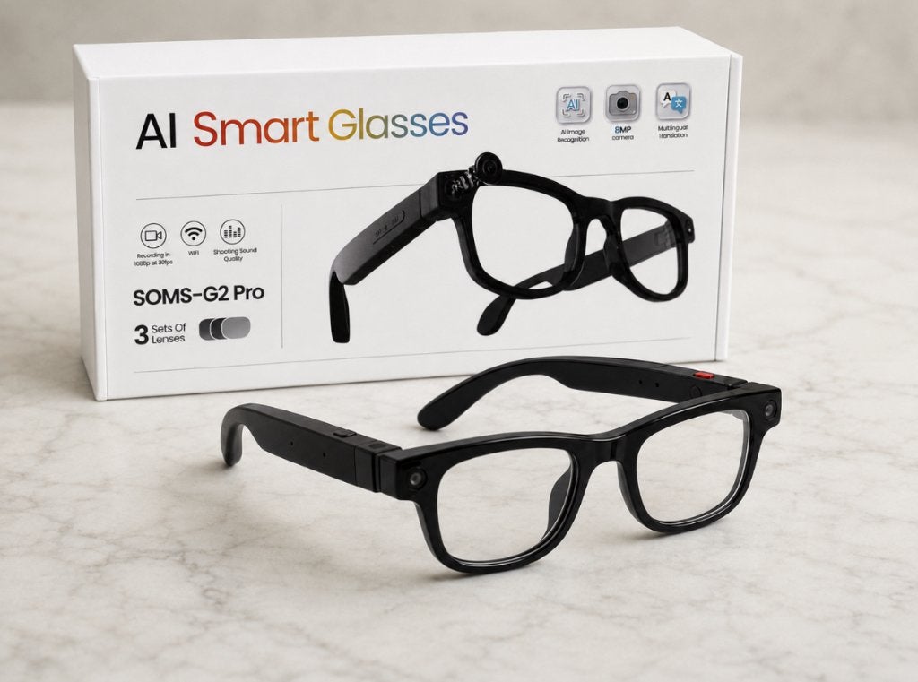 Ai smart glasses, Sieraden, Tassen en Uiterlijk, Zonnebrillen en Brillen | Heren, Overige merken, Zwart, Nieuw, Ophalen of Verzenden