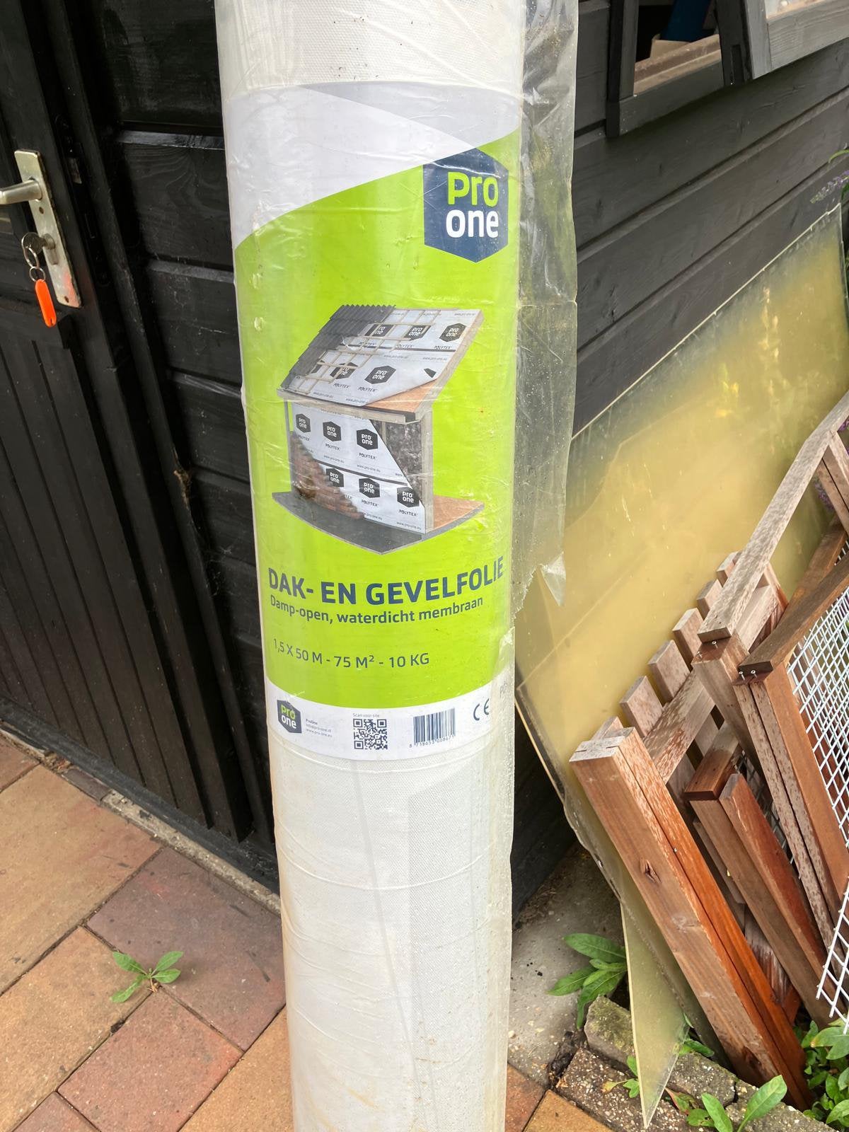 Pro One dak- en gevelfolie, Ophalen, Nieuw, 15 m² of meer, Folie