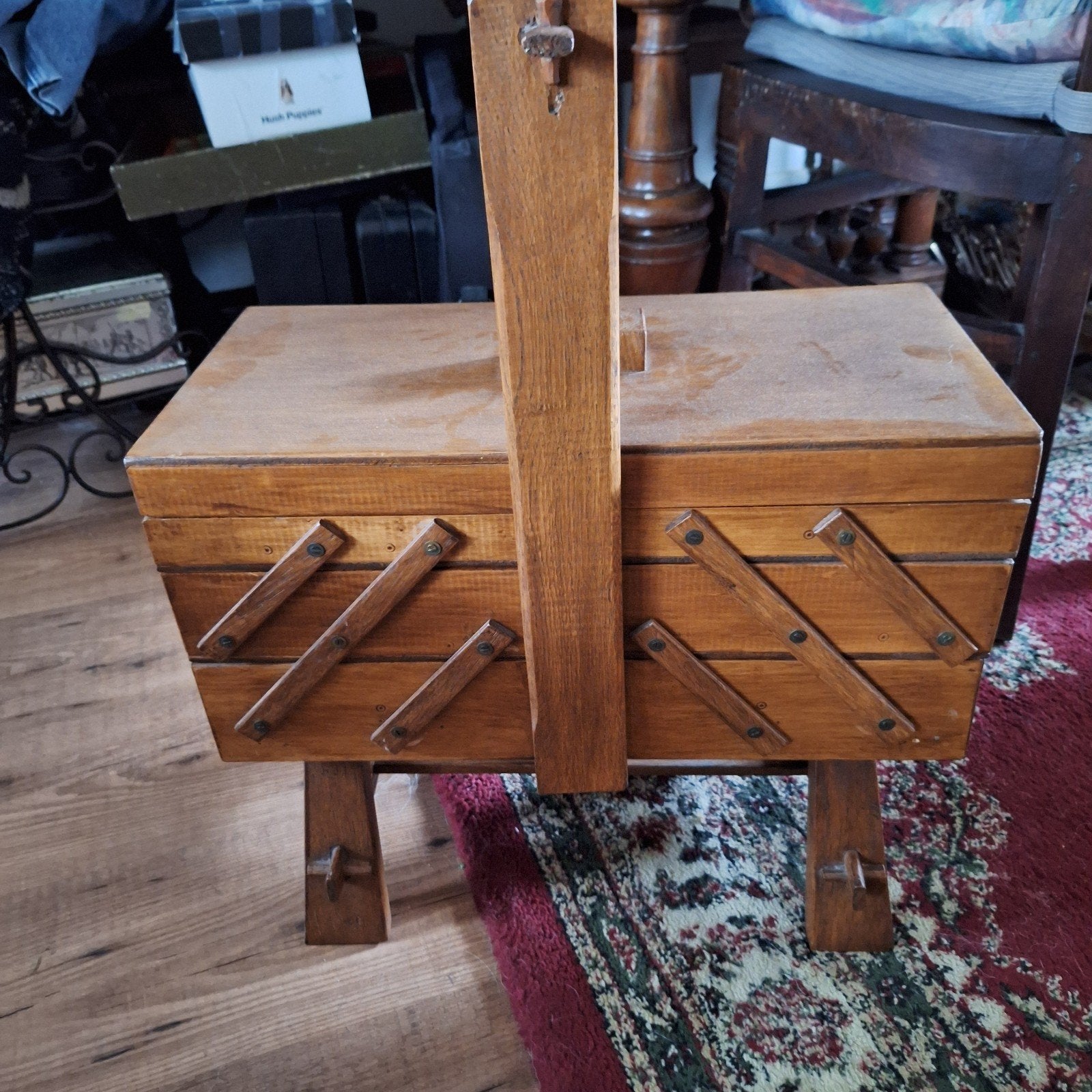 Vintage Naaibox - Houten Naaidoos in Goede Staat, Hobby en Vrije tijd, Ophalen of Verzenden, Gebruikt, Overige typen