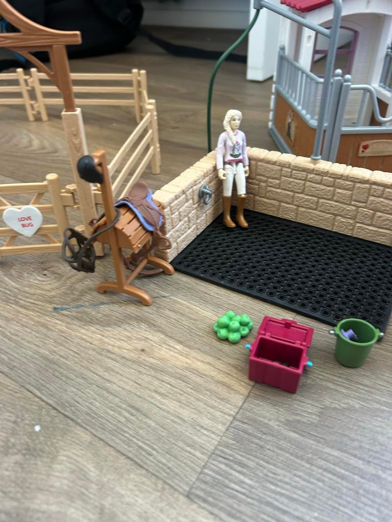Schleich Wasbox met extra rails en accessoires, Ophalen of Verzenden, Zo goed als nieuw