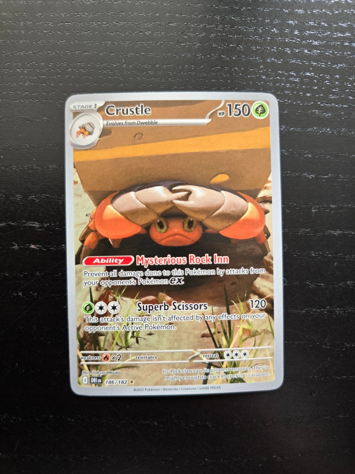 Crustle 186-182 DRI Pokémon Kaart, Ophalen of Verzenden, Zo goed als nieuw, Losse kaart