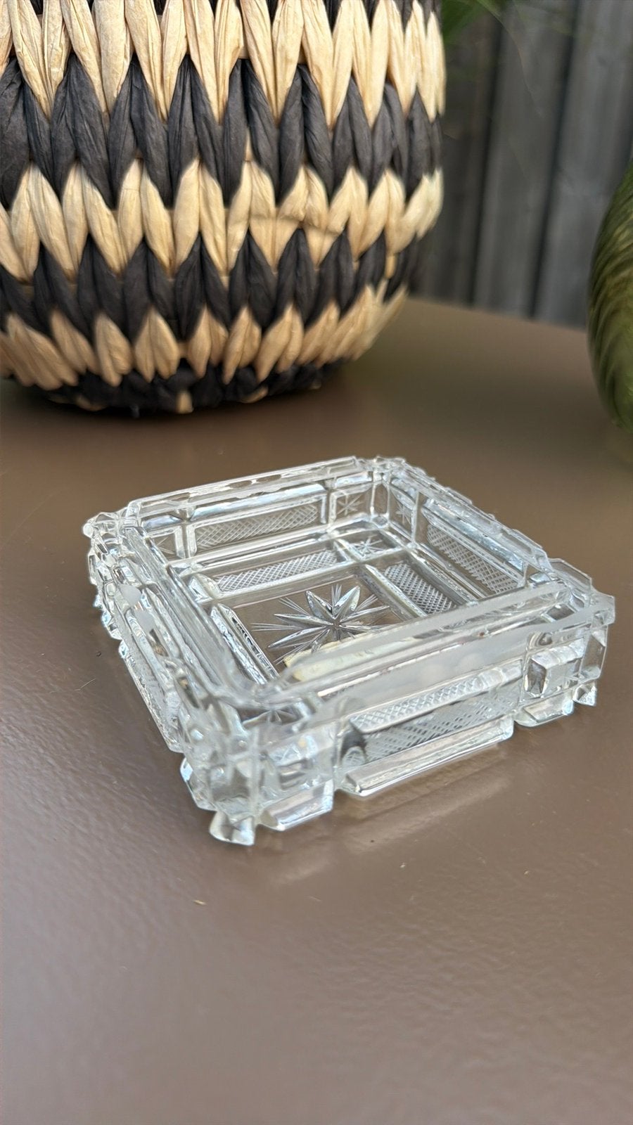 Vintage Kristallen Asbak / Schaaltje Vitrometan, Antiek en Kunst, Antiek | Glas en Kristal, Ophalen of Verzenden