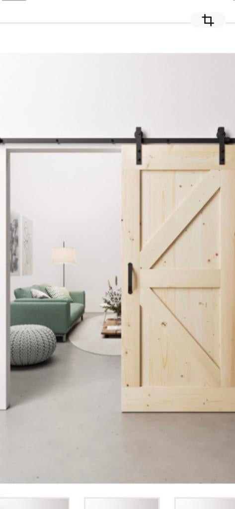 Barndoor schuifdeursysteem 2 meter, Doe-het-zelf en Verbouw, Deuren en Horren, Ophalen, Binnendeur, Nieuw, Schuifdeur