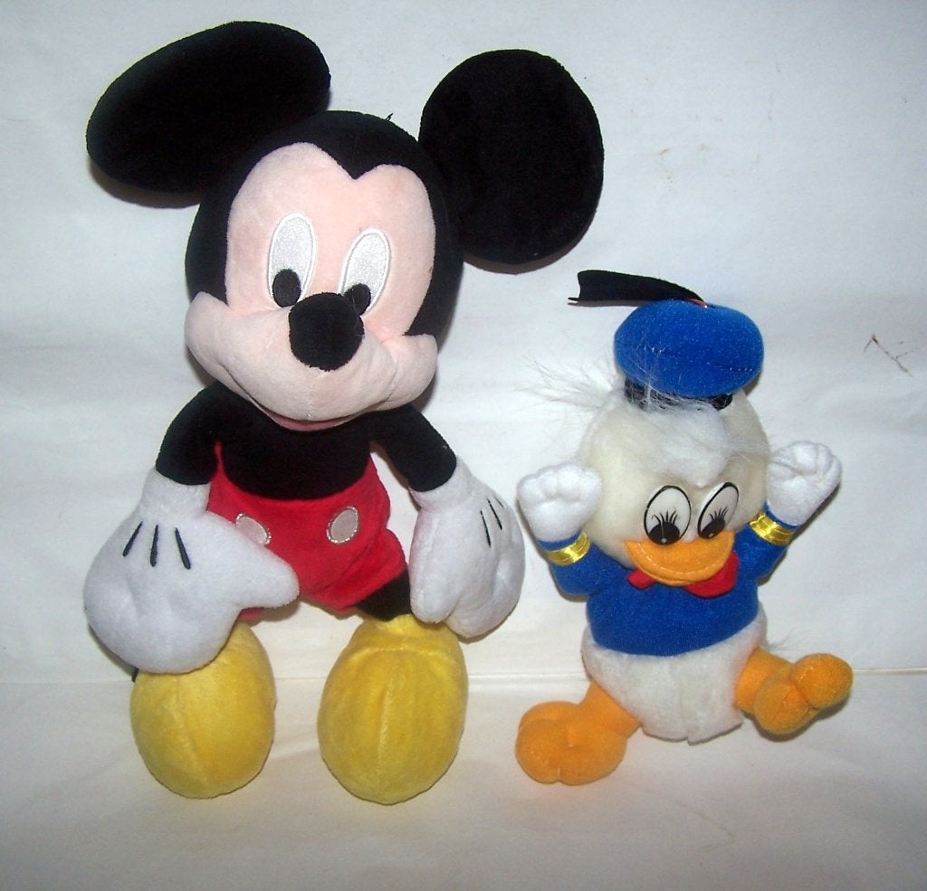 Mickey Mouse en Donald Duck Knuffels - Disney. Izgs., Ophalen of Verzenden, Mickey Mouse, Zo goed als nieuw, Knuffel