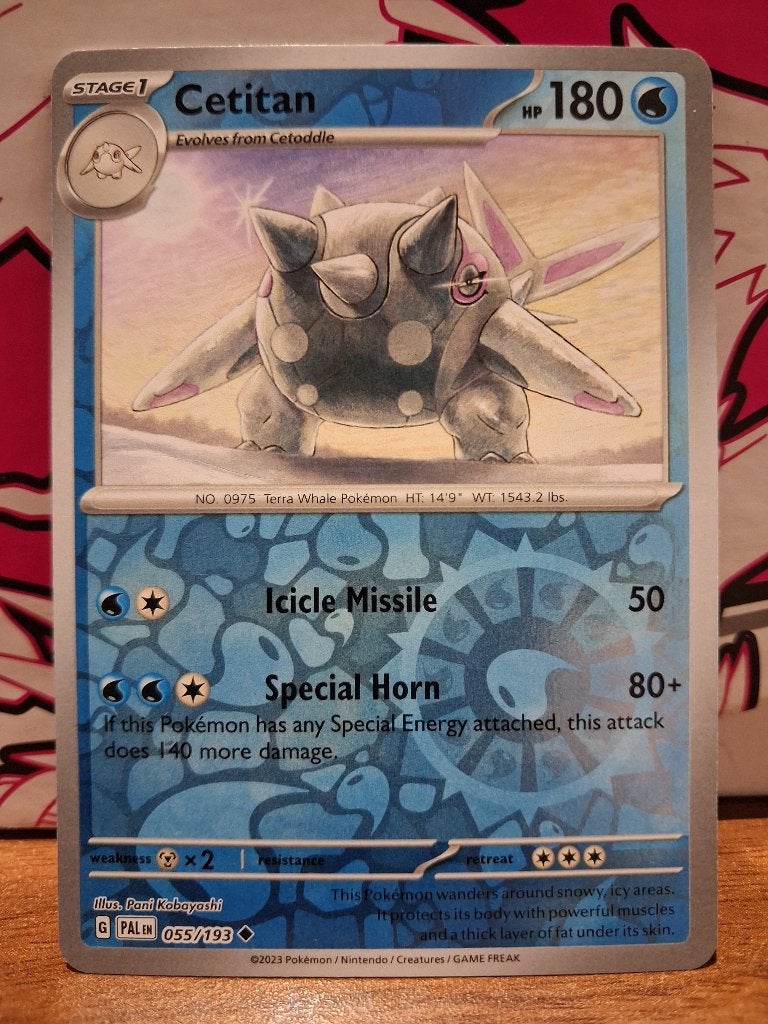 Pokemon Cetitan PAL 055/193 reverse holo, Ophalen of Verzenden, Nieuw, Losse kaart