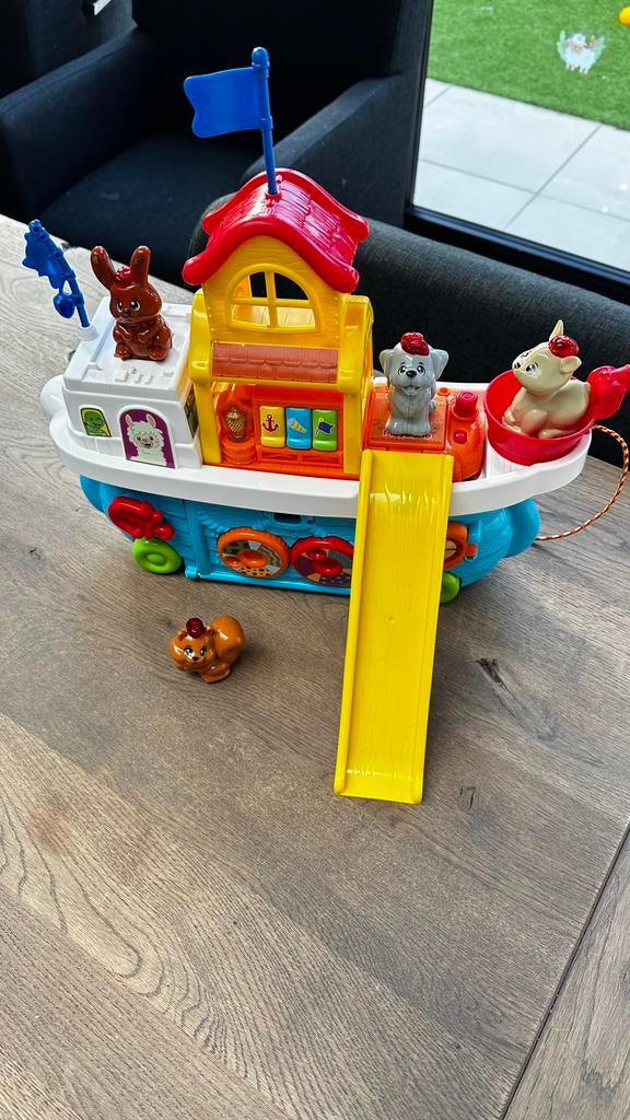 Vtech zoef zoef dieren - dierenboot ZGAN, Kinderen en Baby's, Speelgoed | Vtech, Ophalen of Verzenden, Zo goed als nieuw, 6 maanden tot 2 jaar