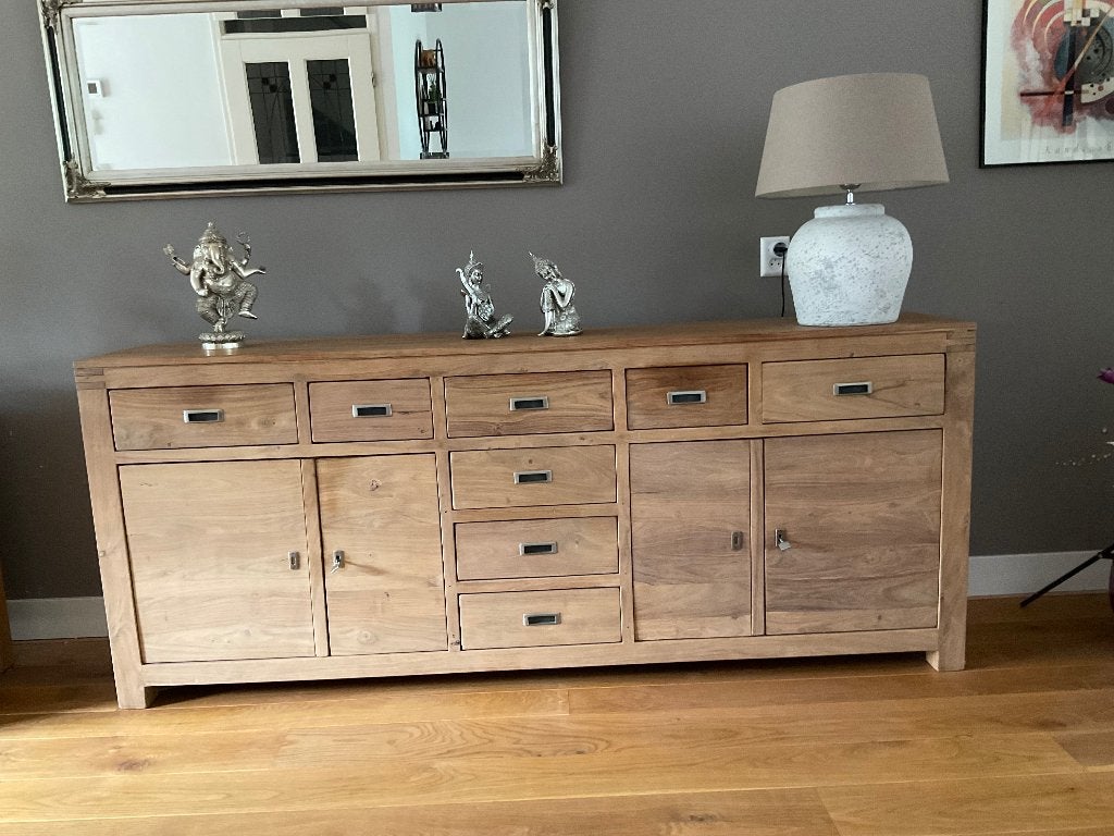TEAK HOUTEN DRESSOIR, Huis en Inrichting, Ophalen, Gebruikt, Stoer, Teakhout