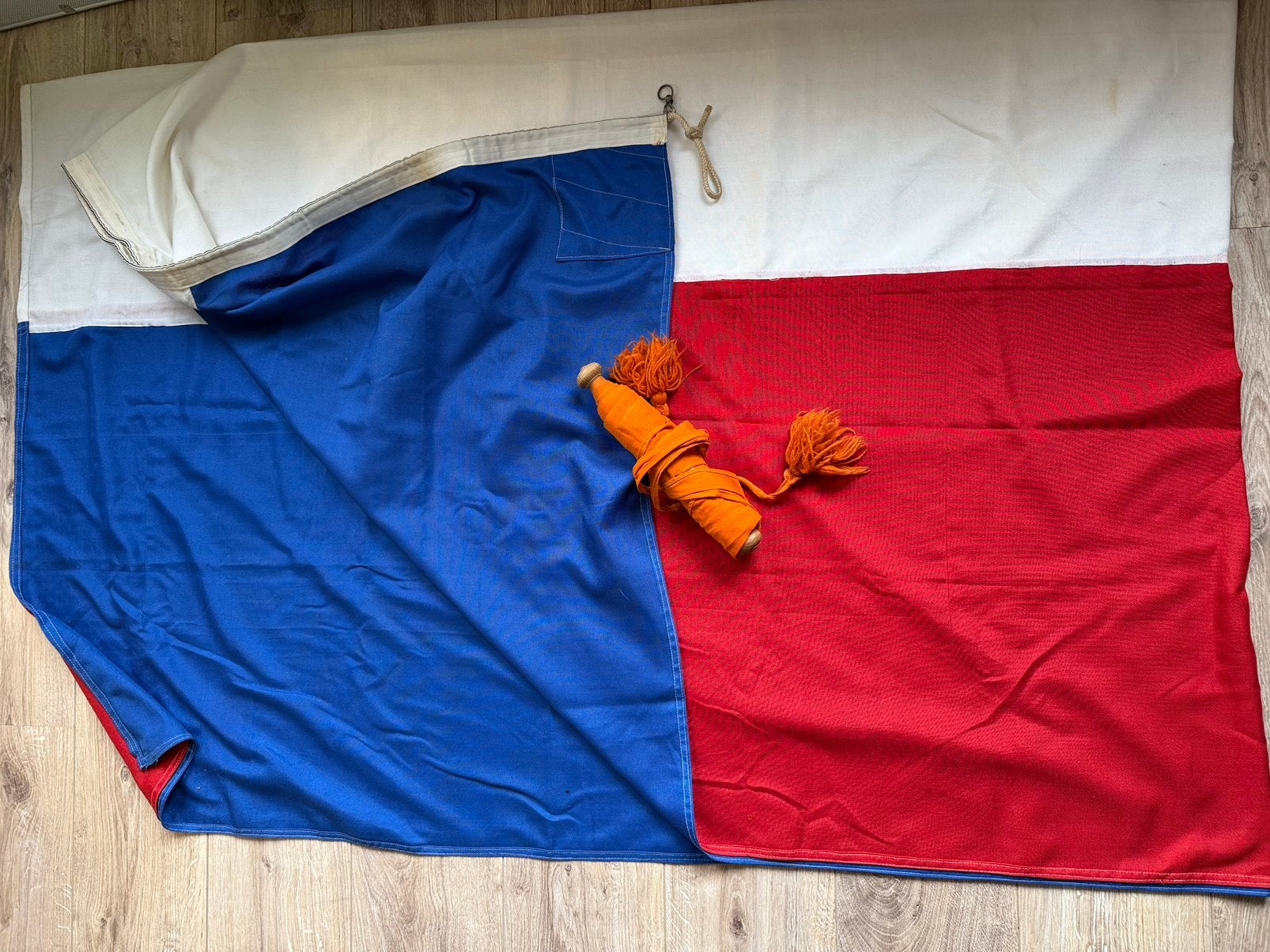 Vlag rood wit blauw met oranje wimpel 2x3m, Ophalen of Verzenden, Zo goed als nieuw