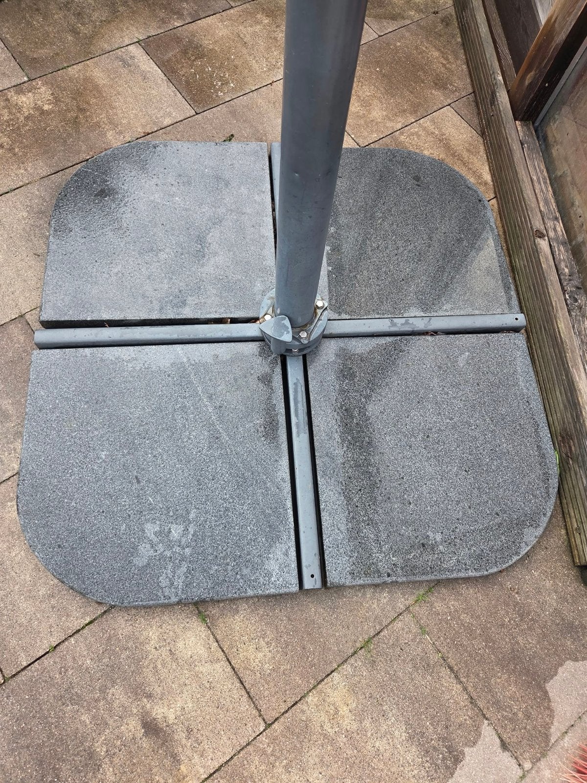 Parasolvoet met tegels - stevig en stabiel, Tuin en Terras, Ophalen, Gebruikt, Parasolvoet