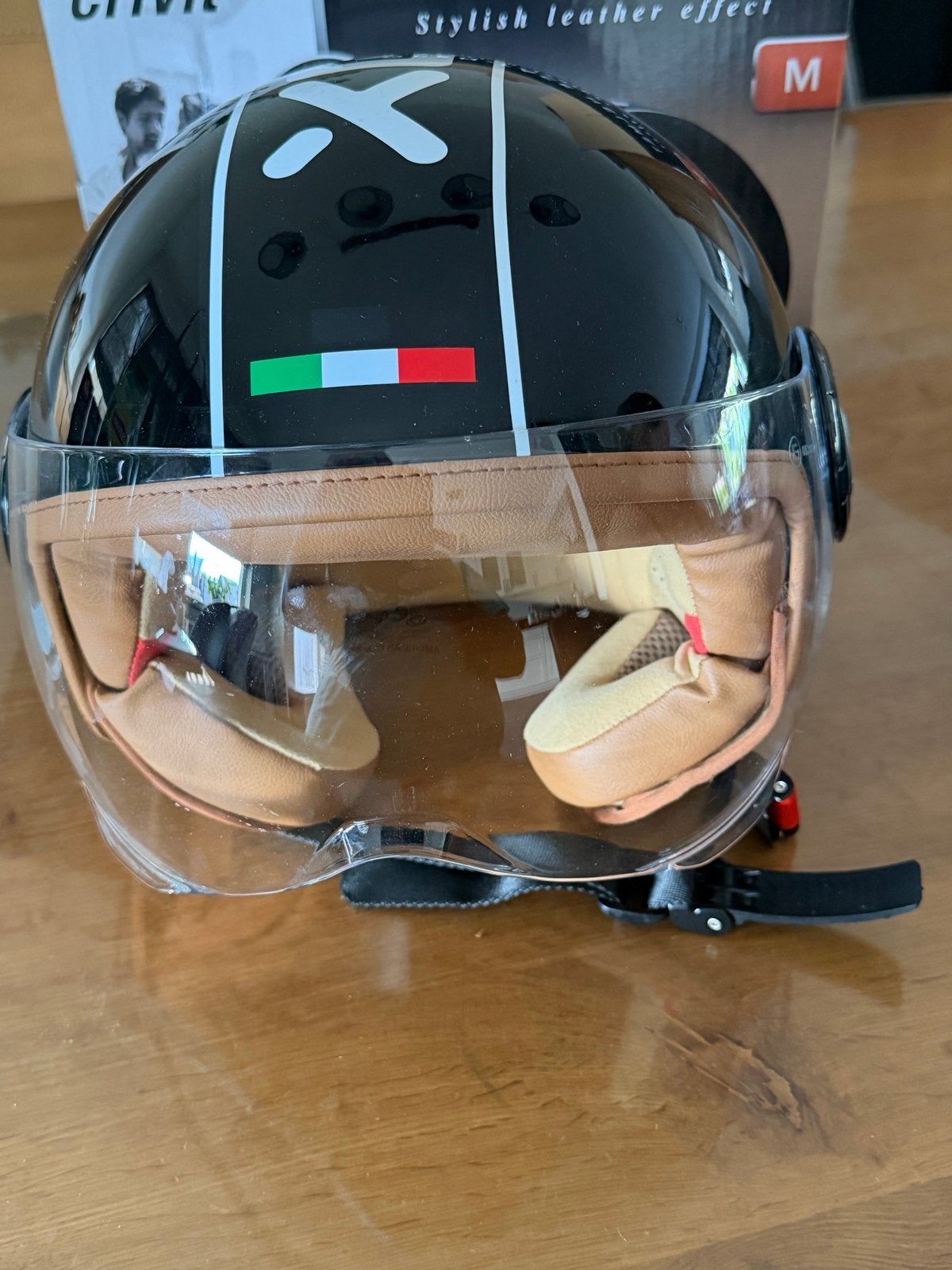 Crivit Open-Face Helm Zwart Maat M - Nieuw, Motoren, M, Heren, Jethelm, Ophalen of Verzenden