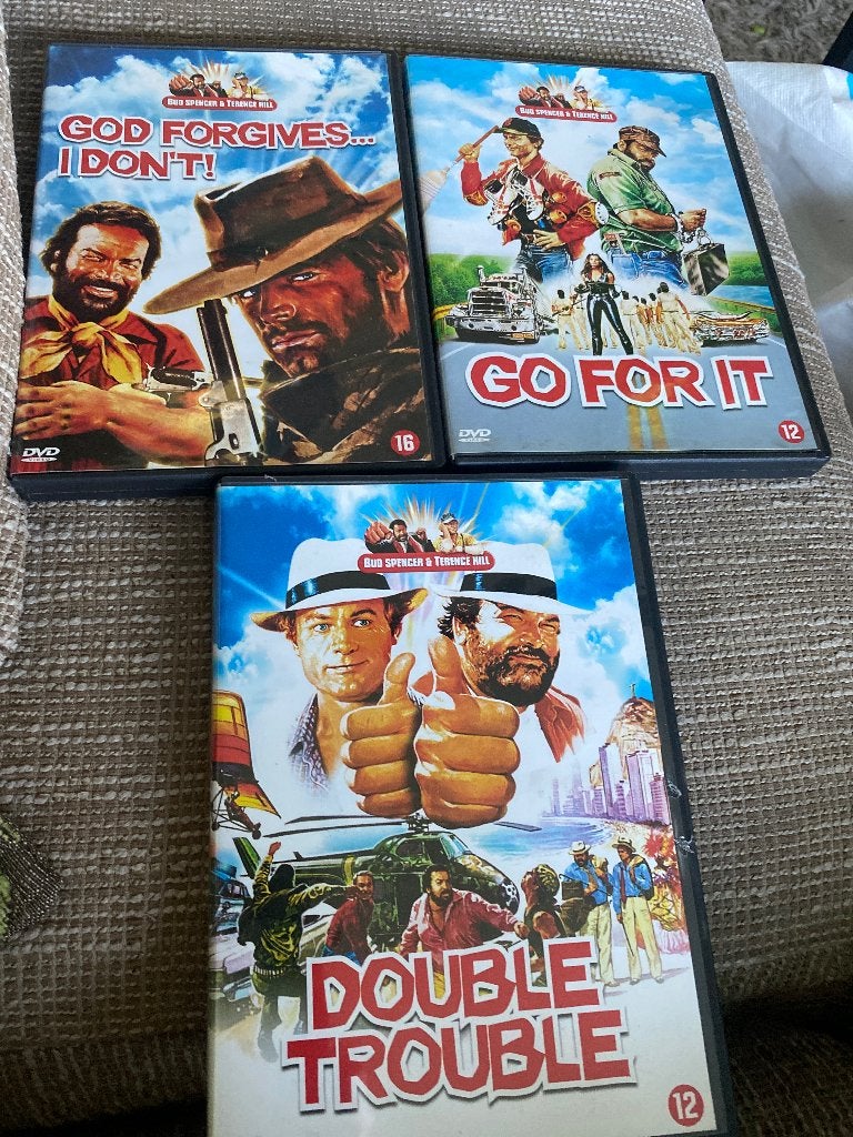 Bud Spencer & Terence Hill DVD Collectie (3 films), Nederlands, Ophalen of Verzenden, 1980 tot 2000, Actie en Avontuur