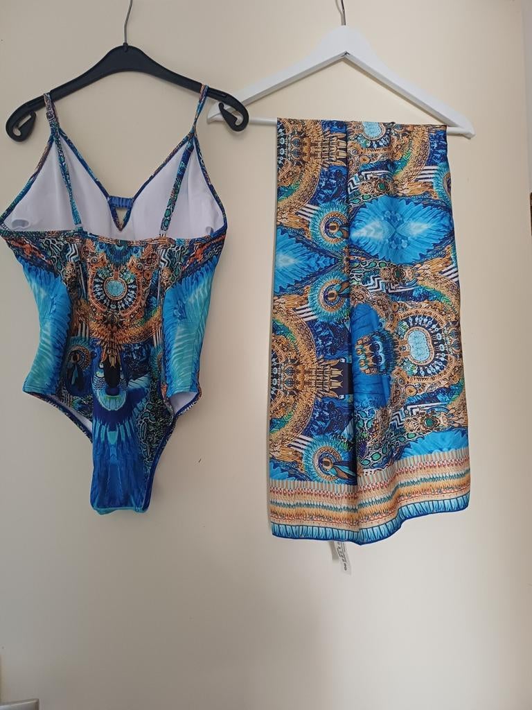 Nieuw prachtig badpak met pareo maat L, Ophalen of Verzenden, Nieuw, Overige kleuren, Badpak