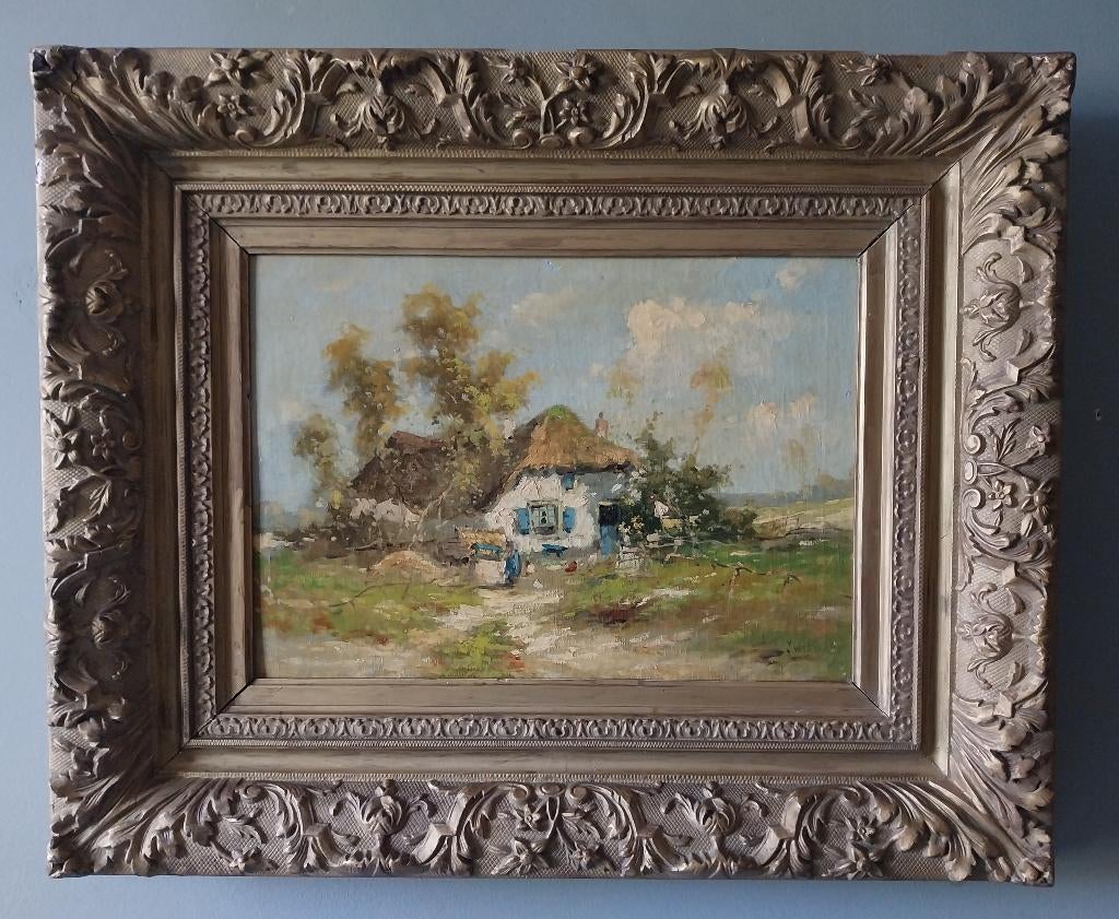 Jan Wouters (1908-2001) - Boerderij met kippen - 1940, Ophalen
