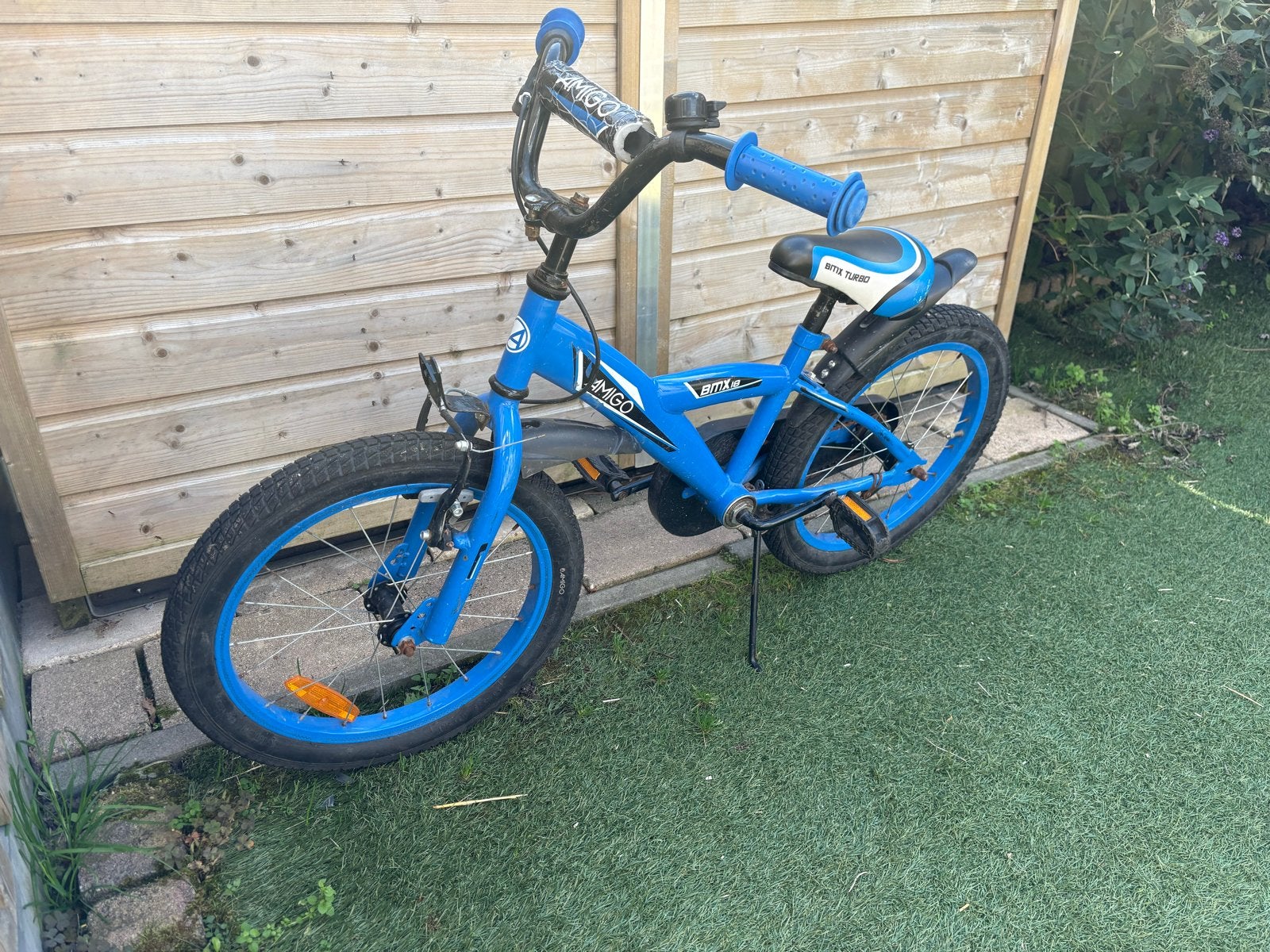 Amigo BMX 18 Kinderfiets - Blauw, 18 inch, Ophalen, Gebruikt, Terugtraprem, 16 tot 20 inch