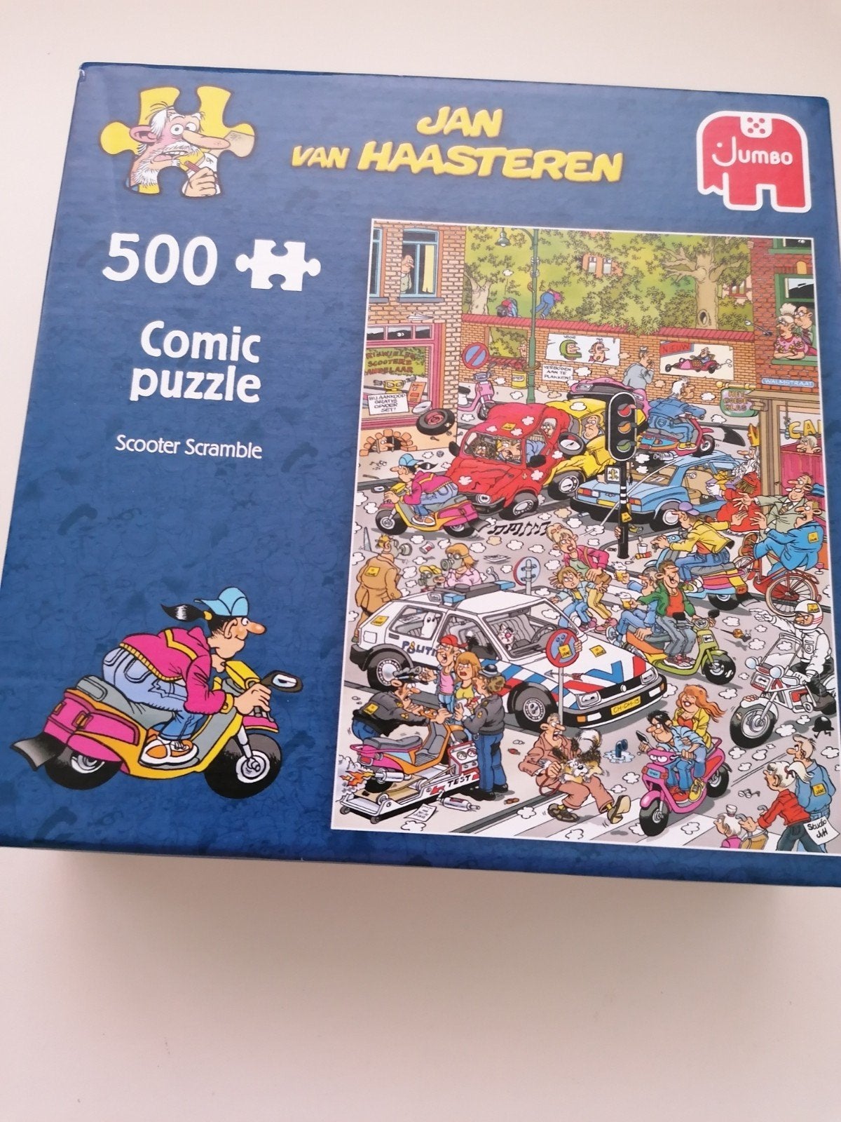 Jan van Haasteren Puzzel 500 stukjes - Scooter Scramble, Ophalen, 500 t/m 1500 stukjes, Gebruikt, Legpuzzel