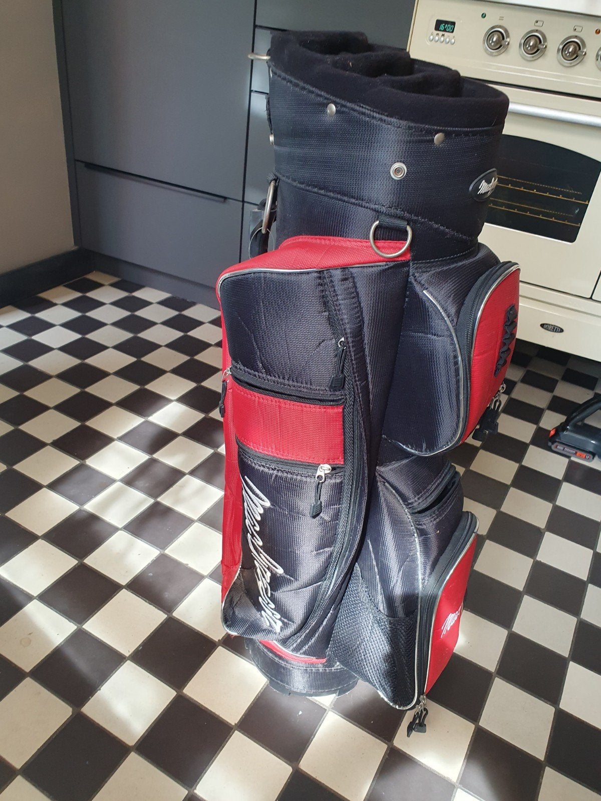 MacGregor Golftas - Zwart/Rood Cartbag, Ophalen, Gebruikt, Tas, Overige merken