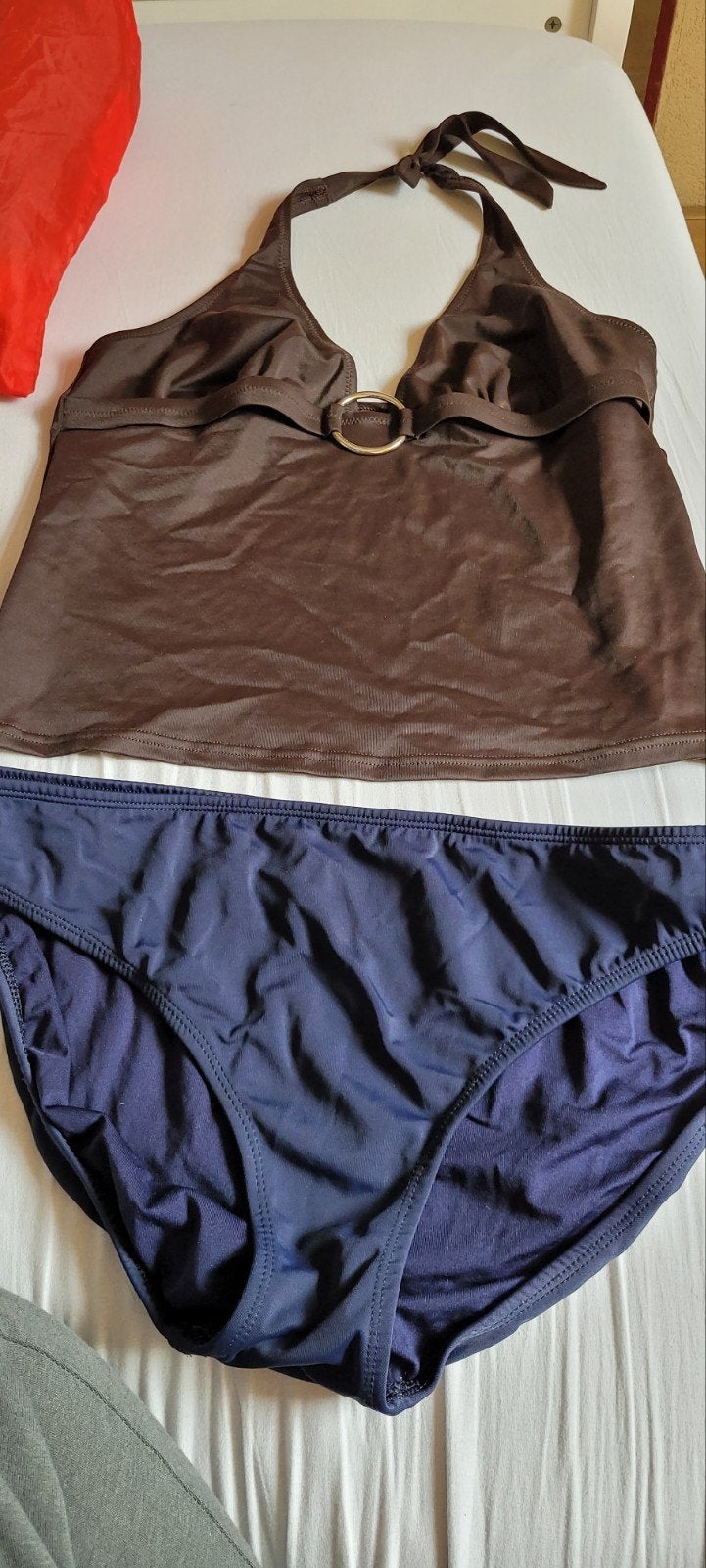 Tankini top en bikinibroekje, maat 40/42, Rodeo, Bruin, Verzenden, Zo goed als nieuw