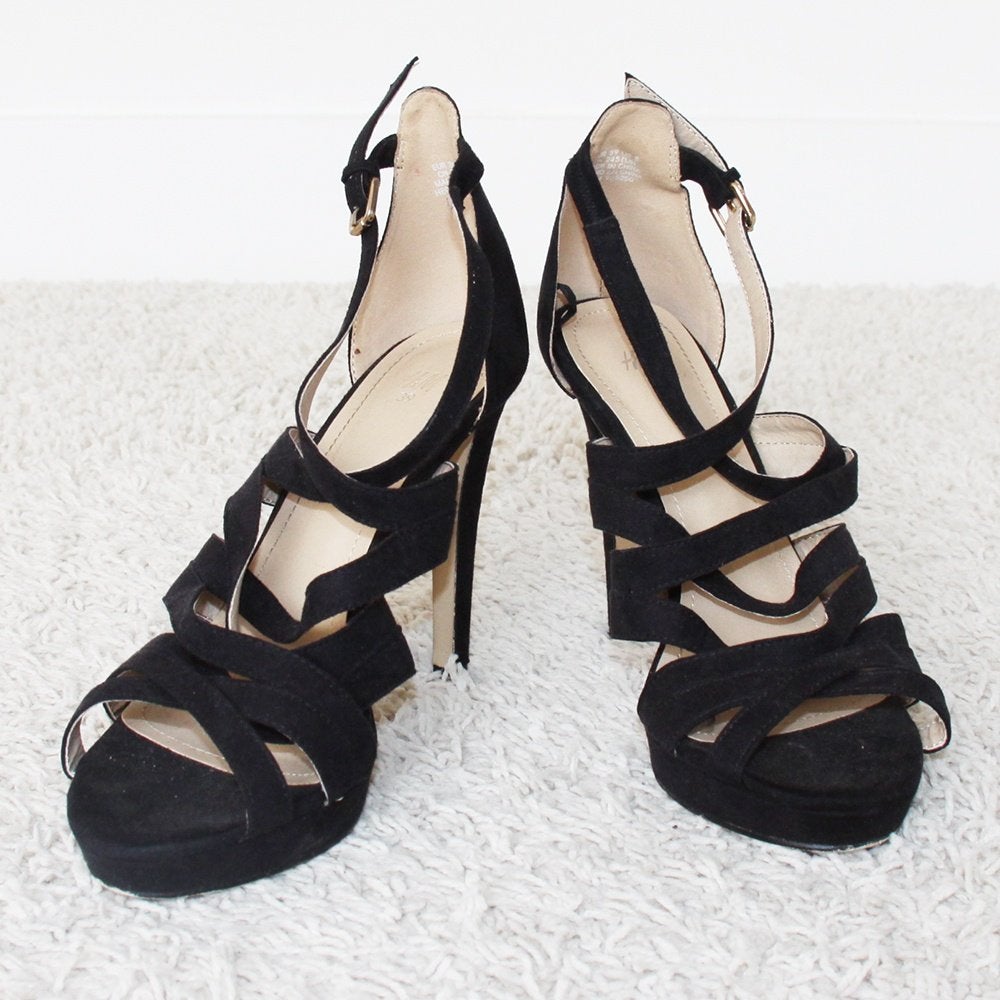 Prachtige Leren H&M Hakken (Maat 39) s16 € 35,-, Zwart, Ophalen of Verzenden, Zo goed als nieuw, Pumps