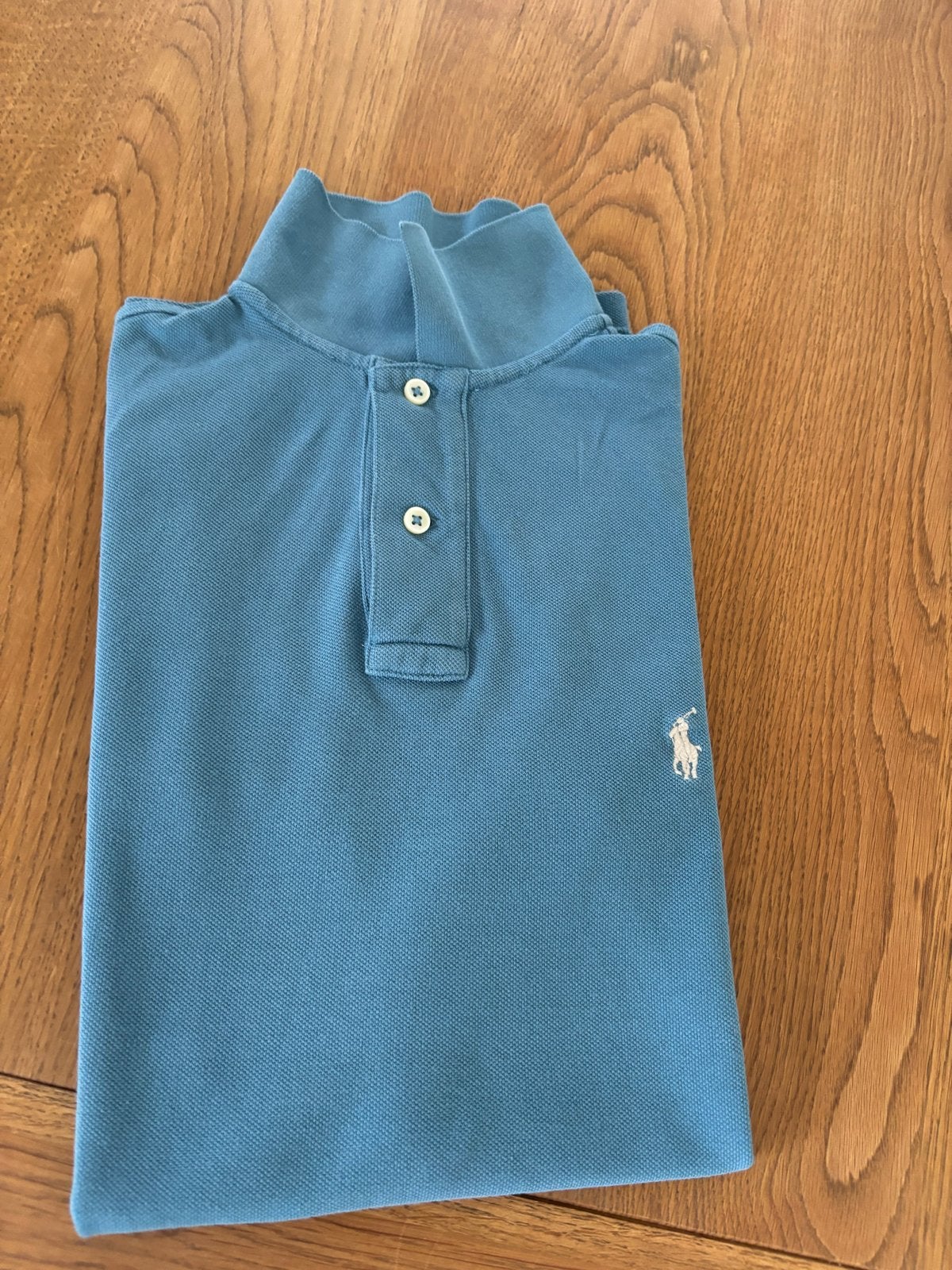 Polo Ralph Lauren Custom Fit Polo Shirt Maat S Blauw, Ophalen of Verzenden, Gedragen, Maat 46 (S) of kleiner, Blauw