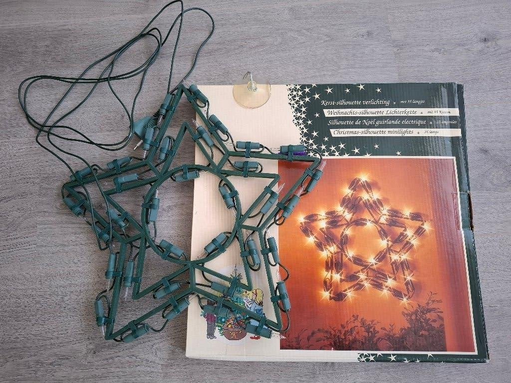 Kerstverlichting-groene kerstster, Ophalen of Verzenden, Zo goed als nieuw
