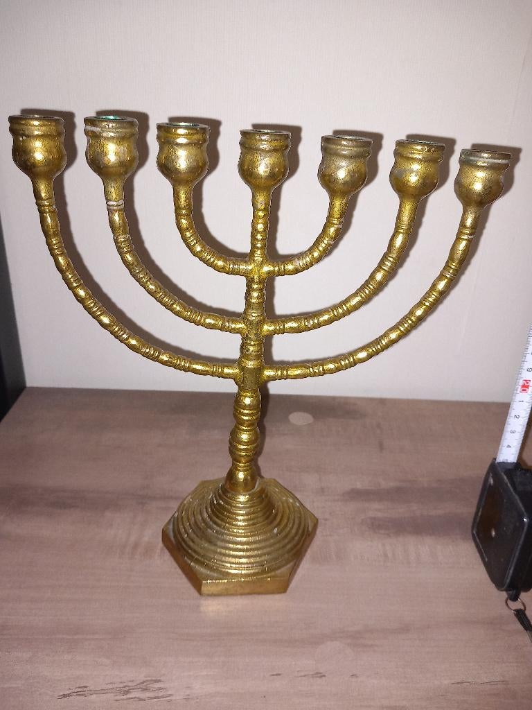 Menorah, Antiek en Kunst, Antiek | Kandelaars, Ophalen of Verzenden, Koper of Brons