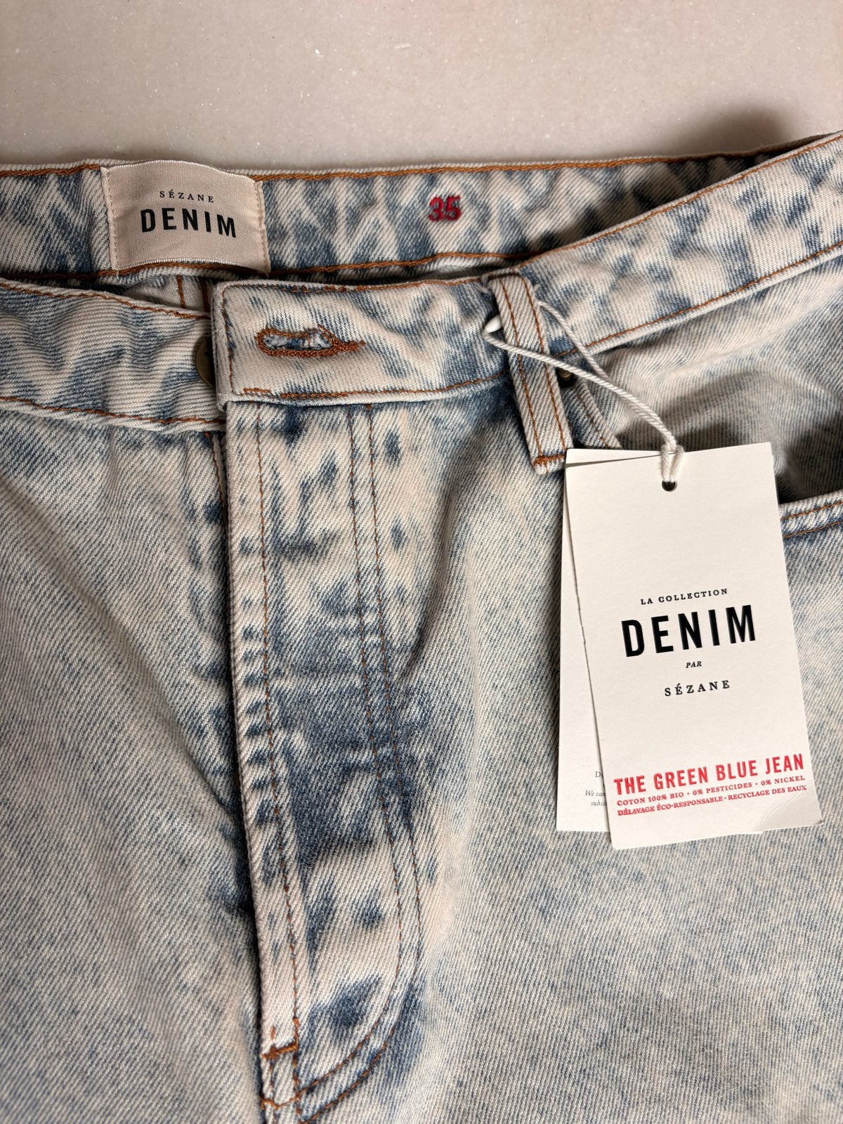 Sezane Sexy Tall jeans T35 nieuw met prijskaartje, Ophalen of Verzenden, Nieuw, Blauw, Overige jeansmaten