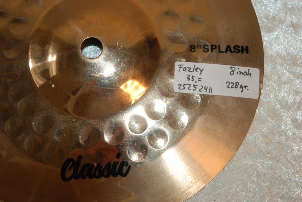Fazley classic splash bekken 228gr 8 inch  <25252411>, Gebruikt, ., Drums of Percussie, Ophalen of Verzenden