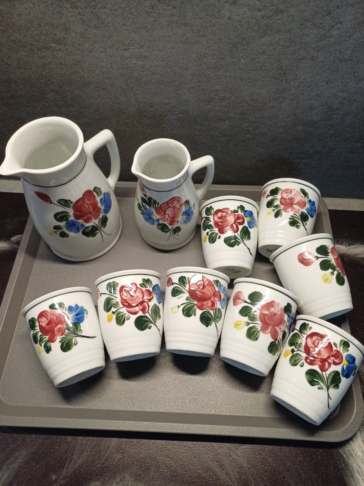 Vintage Lilien Porzellan Austria Handbemalt Servies, Ophalen of Verzenden