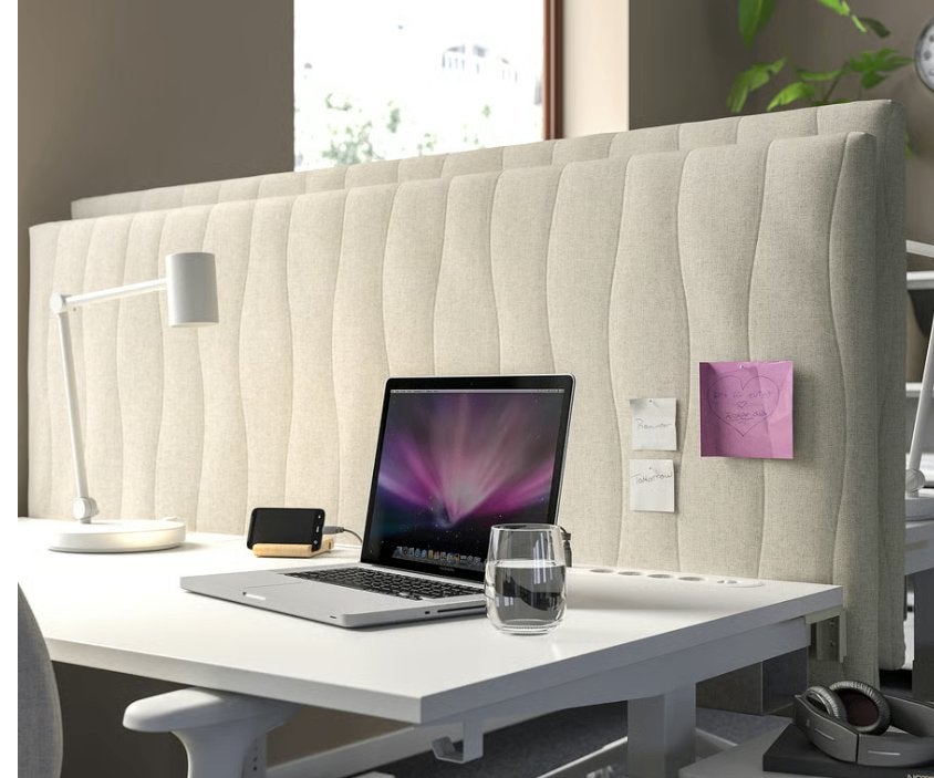 MITTZON Geluidsscherm voor bureau, Gunnared beige, 165x72 cm, Ophalen, Nieuw
