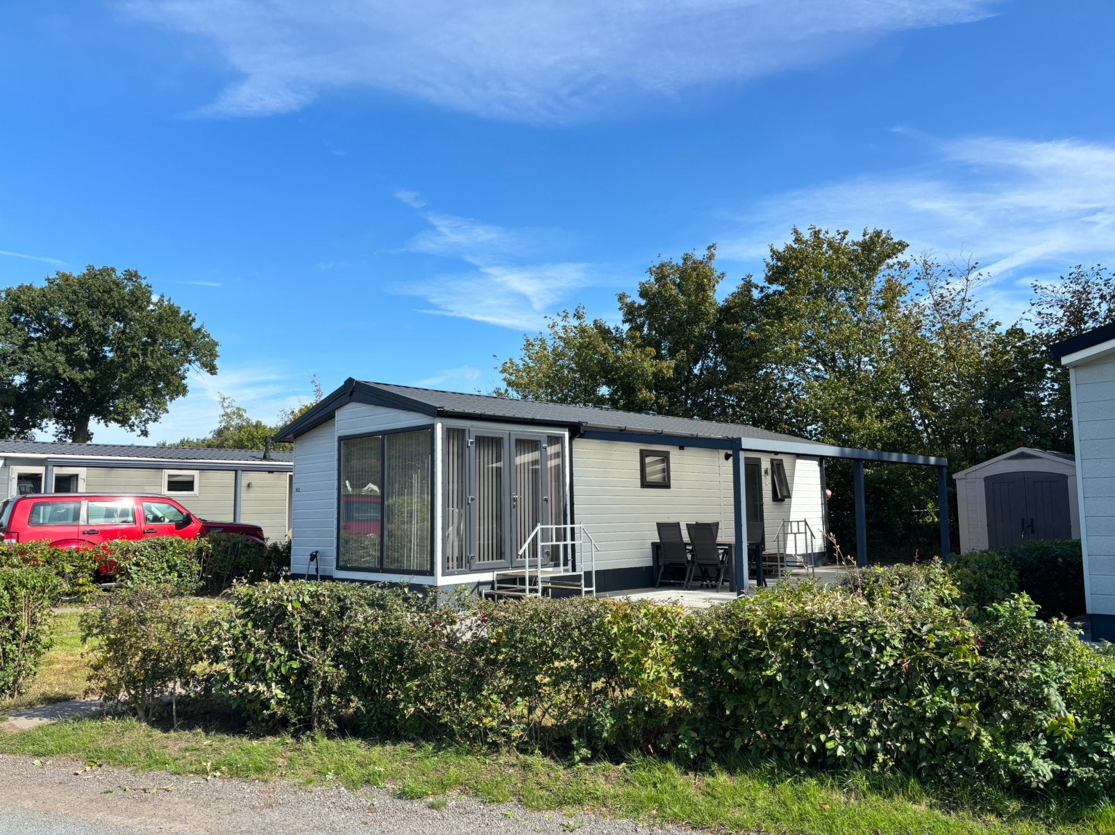 Chalet op Capfun vakantiepark De Eikenhof Paasloo/Weerribben, In bos, Chalet, Bungalow of Caravan, 4 personen, Wasmachine