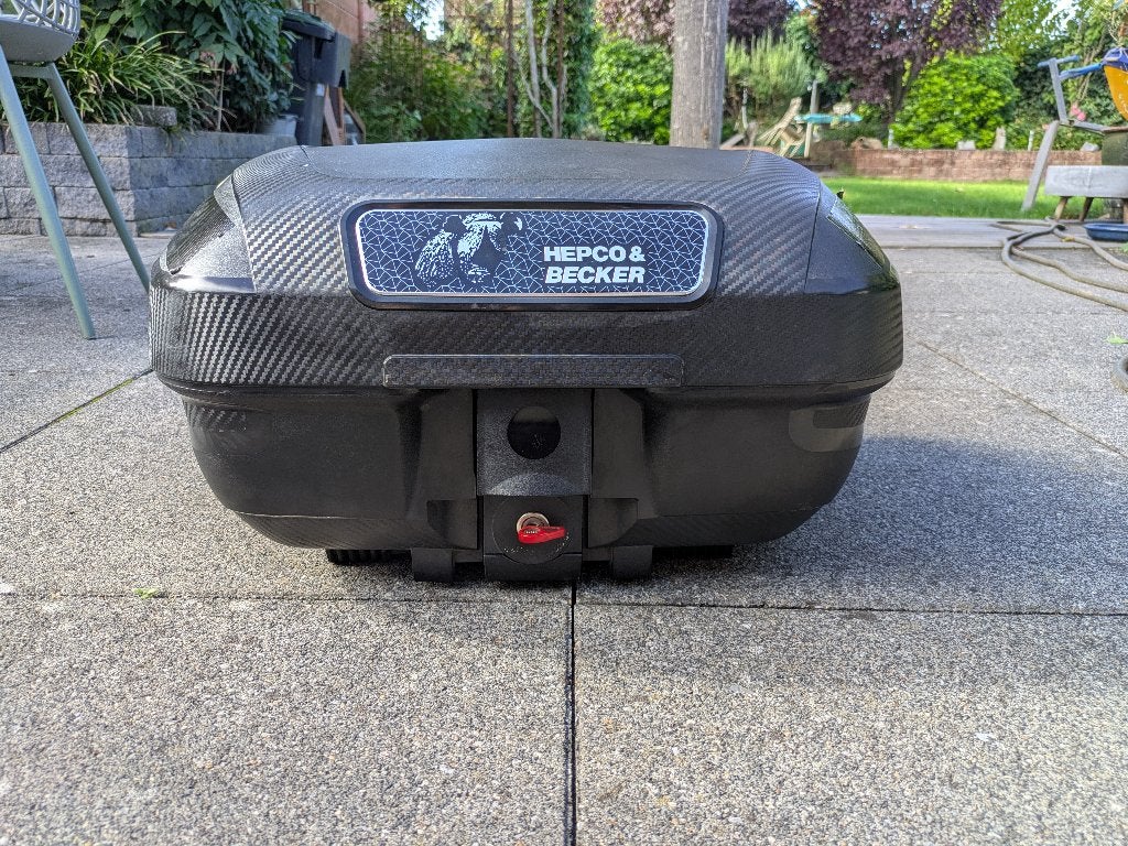 topkoffer Hepco & Becker 47 liter, Ophalen, Gebruikt