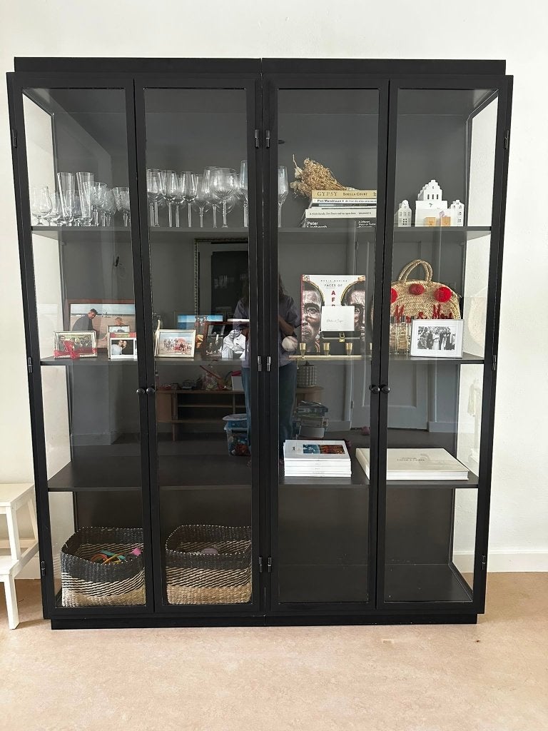 Vitrinekast Apothekerskast Old Basics te koop, Ophalen, Met deur(en), 150 tot 200 cm, Glas