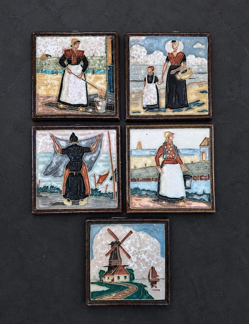 5x Porceleyne Fles cloisonné tegel, Ophalen of Verzenden